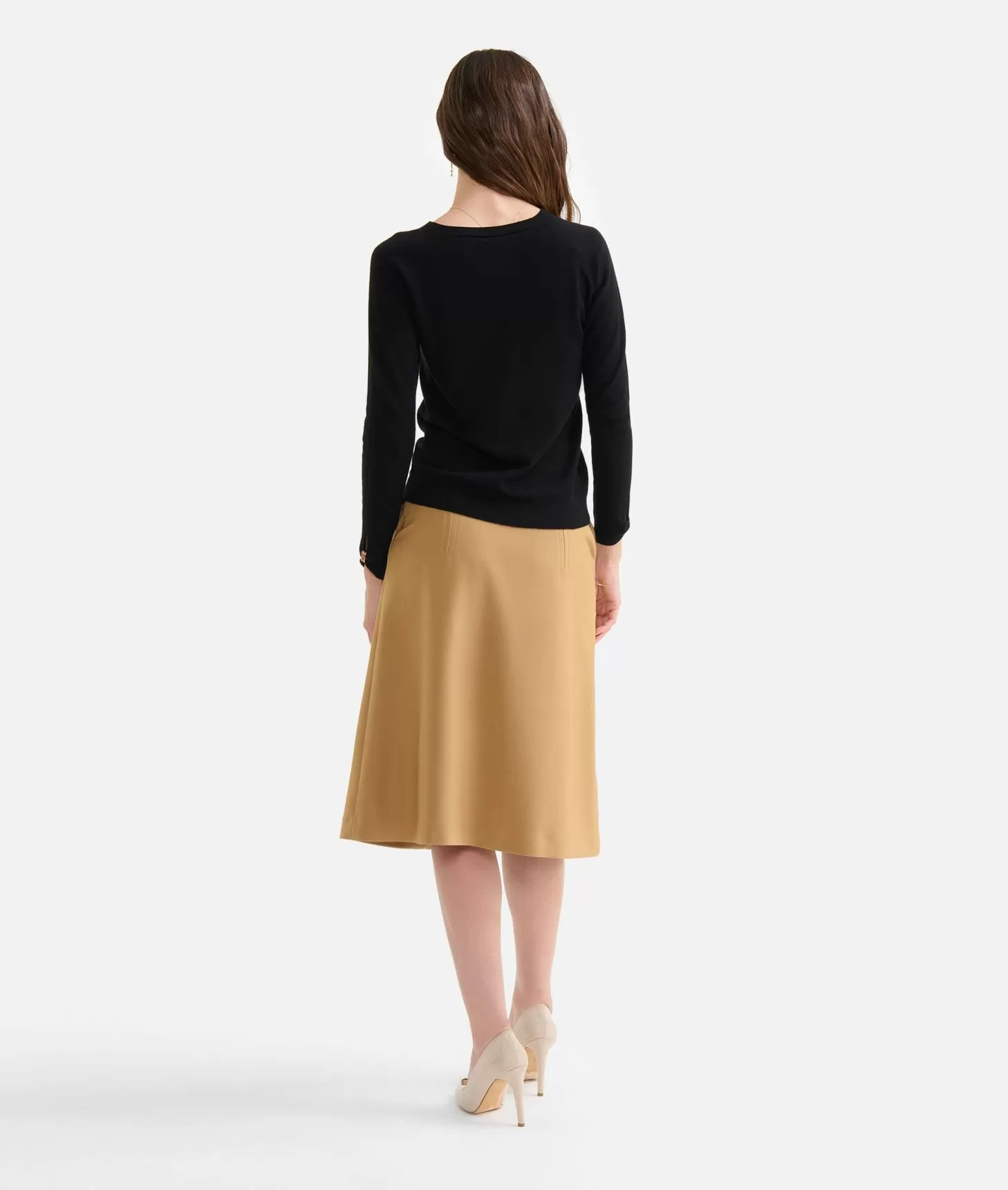 Alviero Martini 1a Classe Maglia In Filato Di Viscosa Stretch Con Scollo A Barchetta Nera