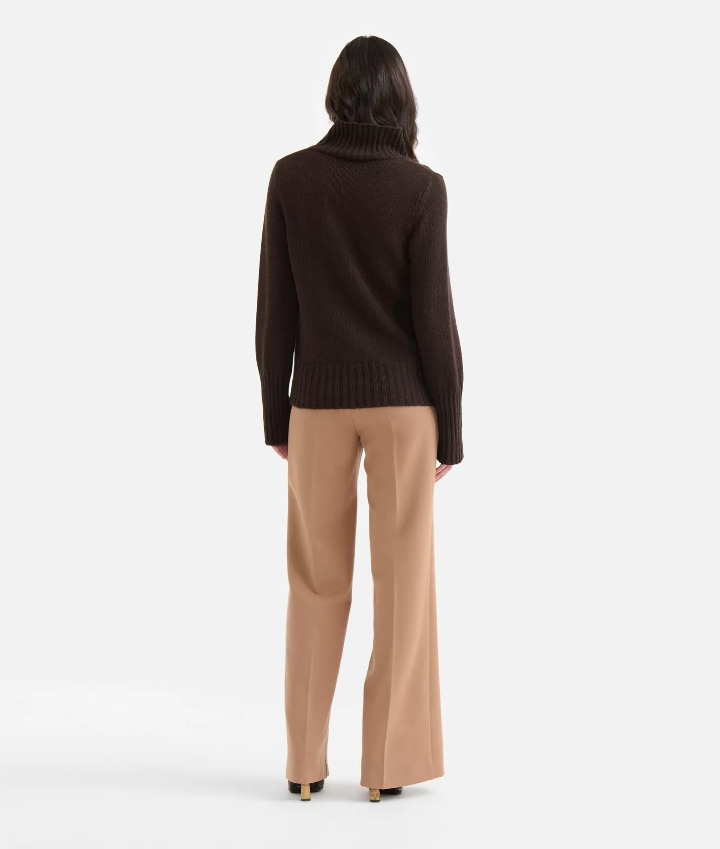 Alviero Martini 1a Classe Maglia In Filato Misto Cashmere Con Dettagli Geo Classic Cioccolato