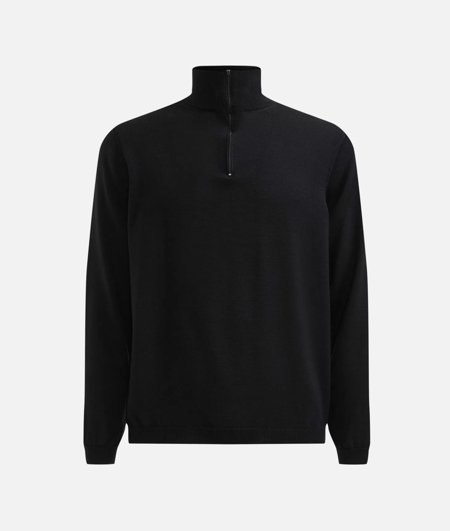 Alviero Martini 1a Classe Maglia In Filato Misto Lana Con Mezza Zip E Toppe Geo Classic Nera