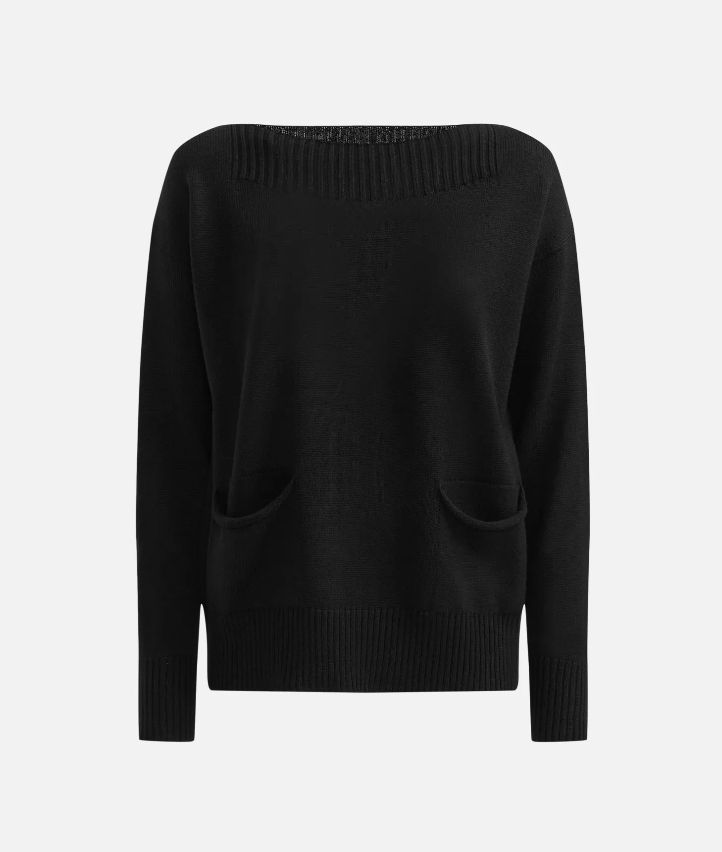 Alviero Martini 1a Classe Maglia In Filato Misto Lana Con Toppe Geo Classic Nera