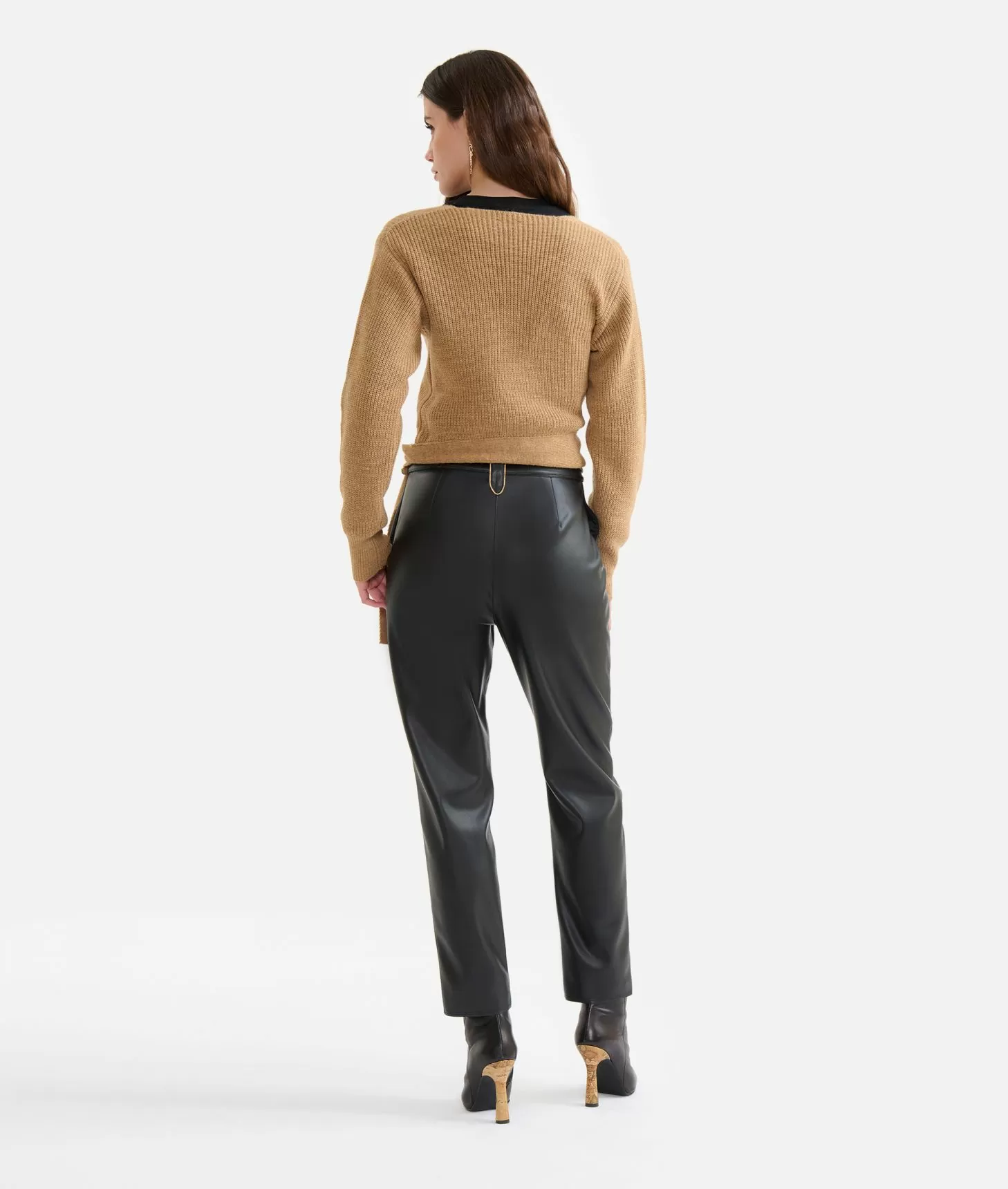 Alviero Martini 1a Classe Maglia Scaldacuore In Filato Misto Lana/alpaca Cammello