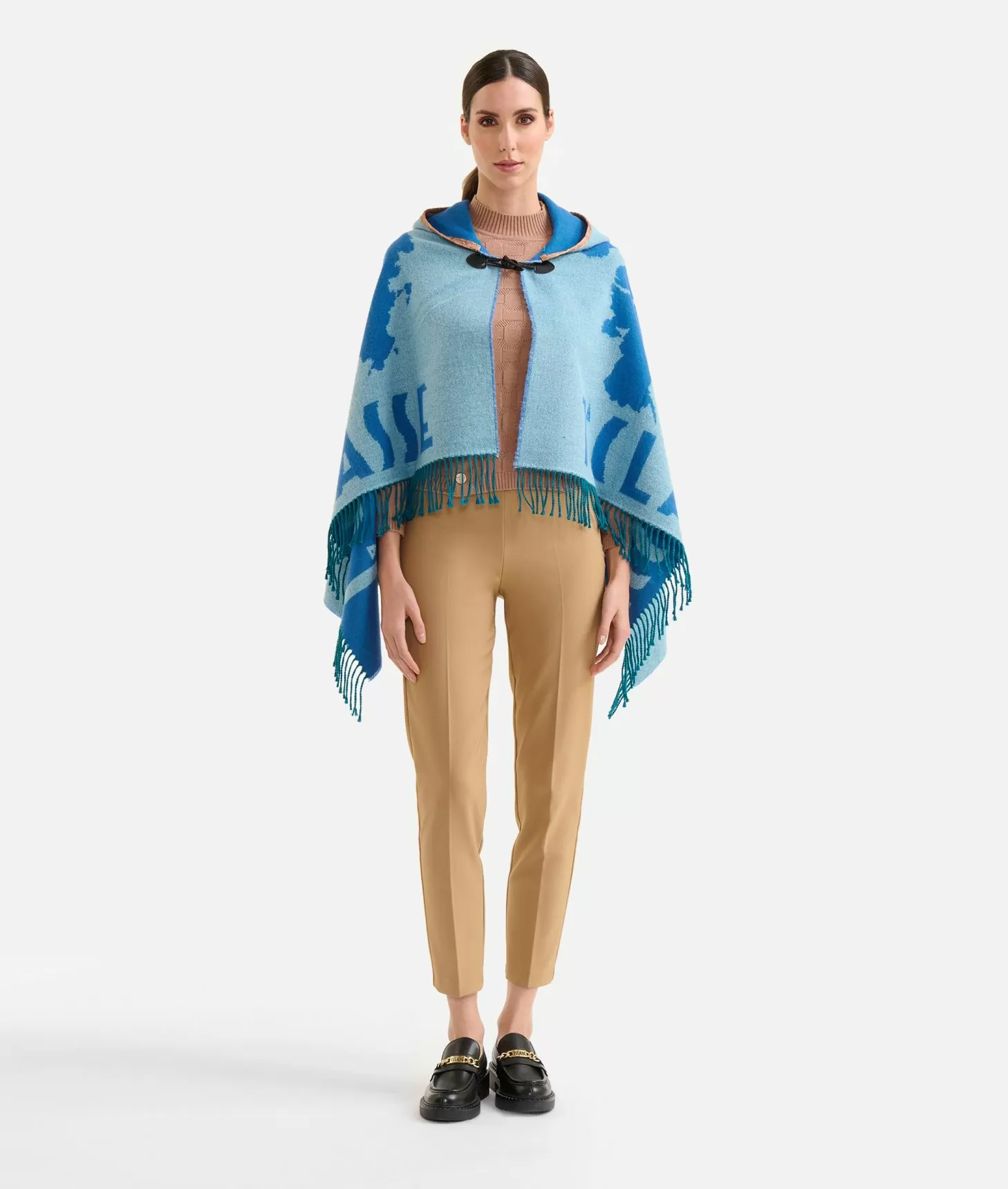 Alviero martini 1a classe Mantella con cappuccio e alamaro Anice