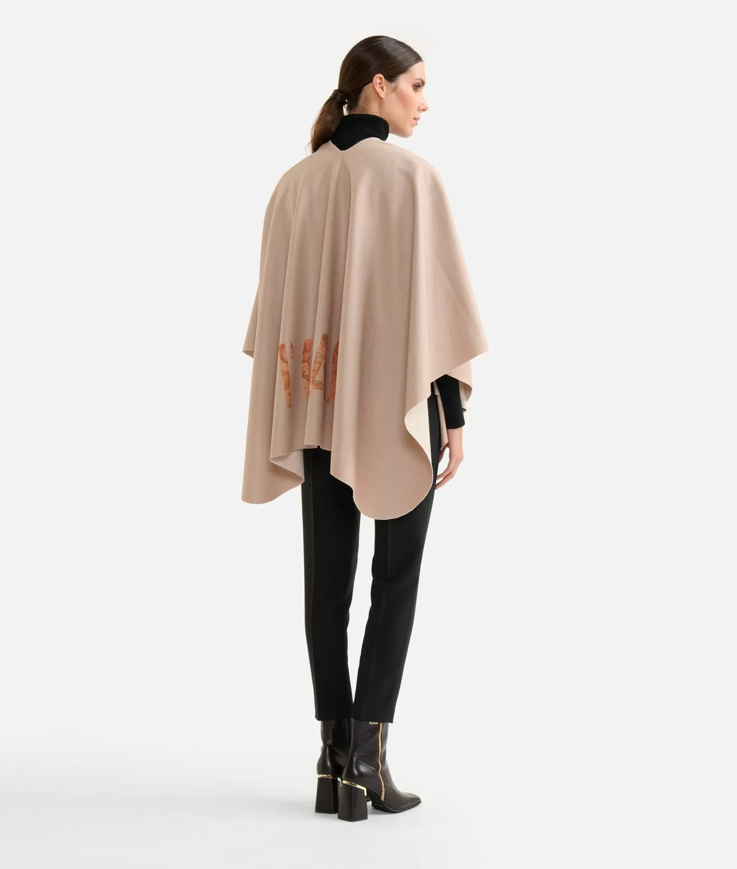 Alviero Martini 1a Classe Mantella In Panno Con Logo 1ᴬ Classe Panna