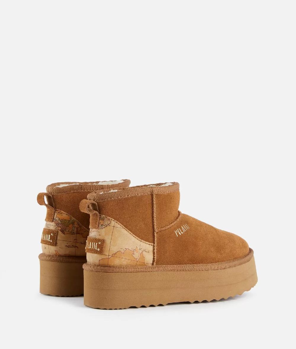 Alviero Martini 1a Classe Mini Stivaletti Imbottiti In Pelle Scamosciata Con Logo 1ᴬ Classe Naturali