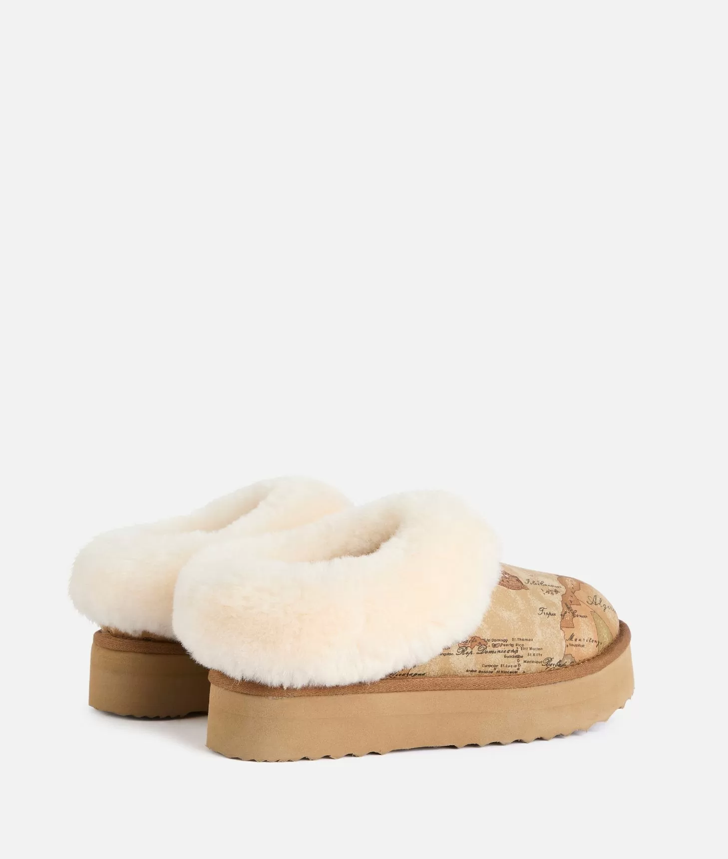 Alviero Martini 1a Classe Mini Stivaletti Imbottiti In Tessuto Nabuk Stampa Geo Classic