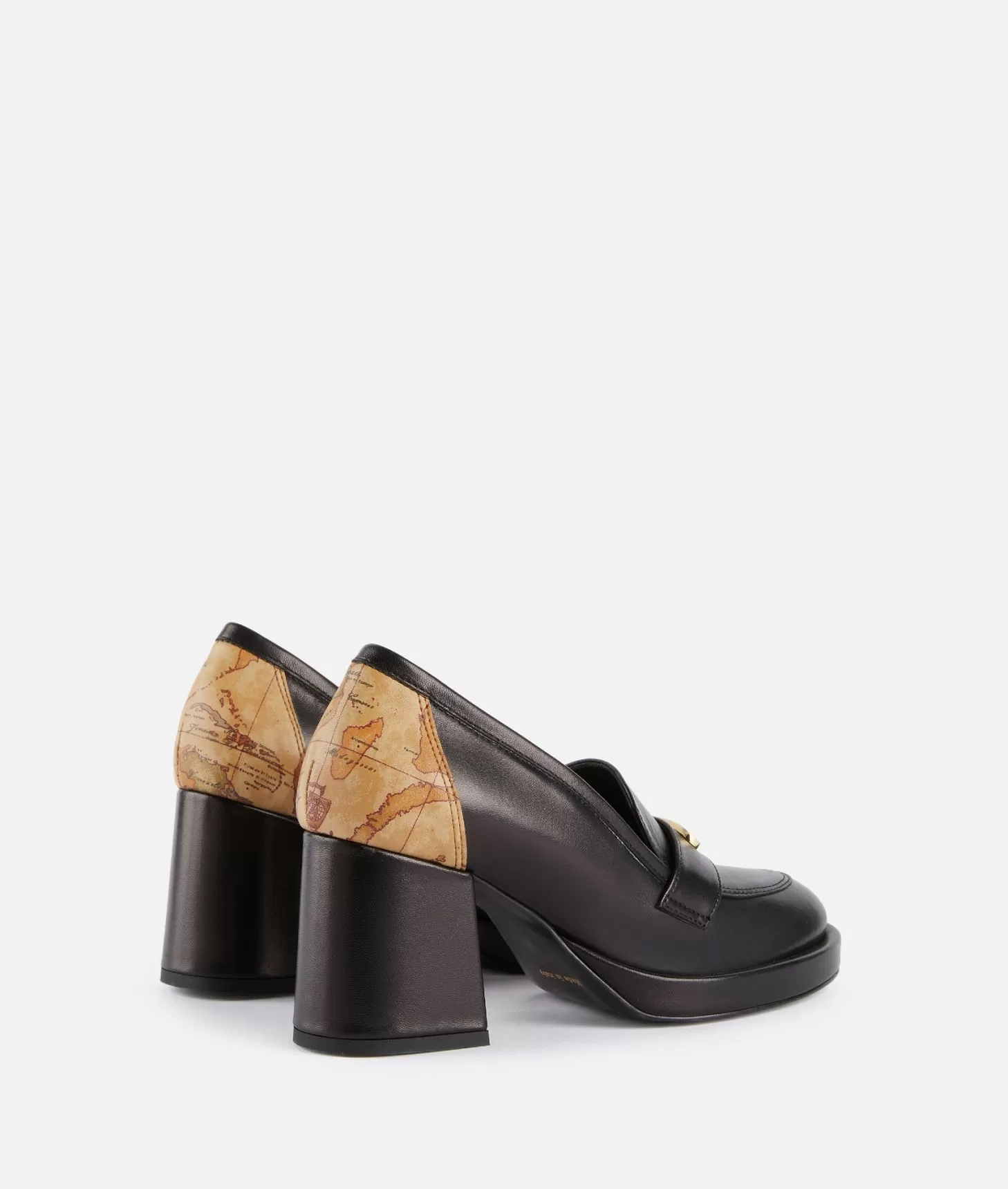 Alviero Martini 1a Classe Mocassini Alti In Nappa Liscia Con Placchetta 1ᴬ Classe Neri