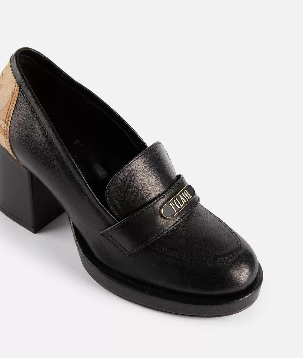 Alviero Martini 1a Classe Mocassini Alti In Nappa Liscia Con Placchetta 1ᴬ Classe Neri