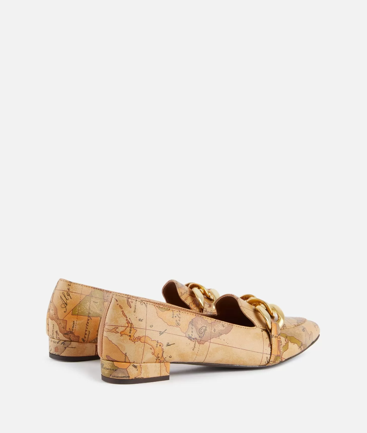 Alviero Martini 1a Classe Mocassini In Eco Nappa Con Maxi Catena Geo Classic