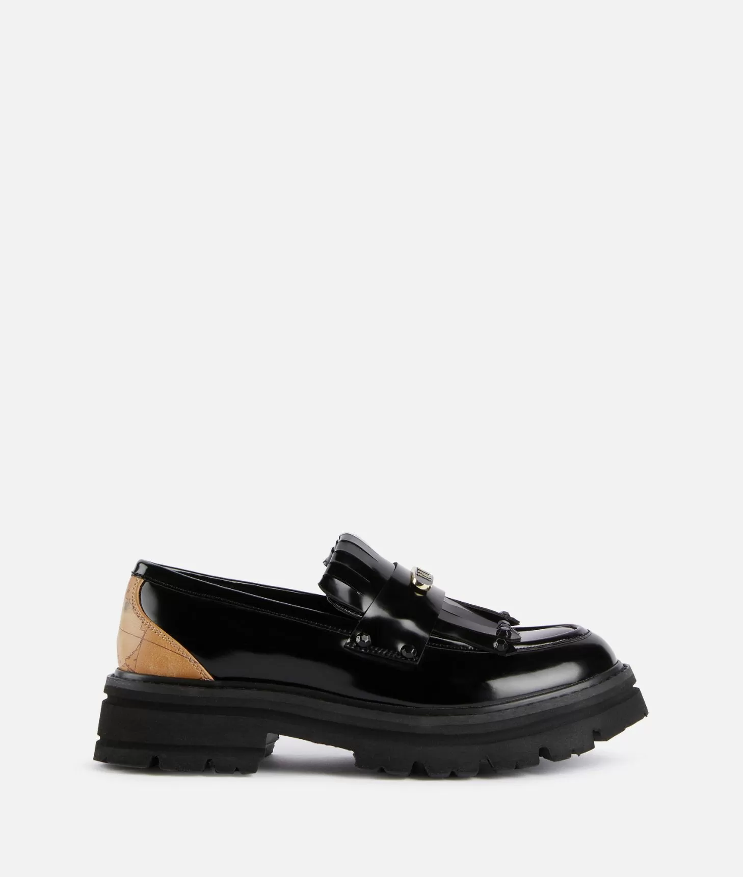 Alviero martini 1a classe Mocassini in eco pelle spazzolata con placchetta 1ᴬ Classe Neri