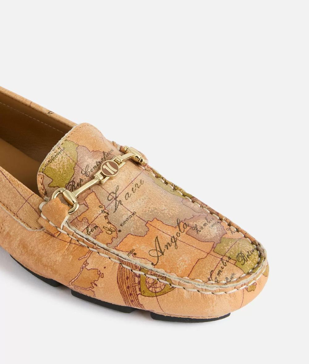 Alviero Martini 1a Classe Mocassini In Nappa Con Morsetto 1C Stampa Geo Classic