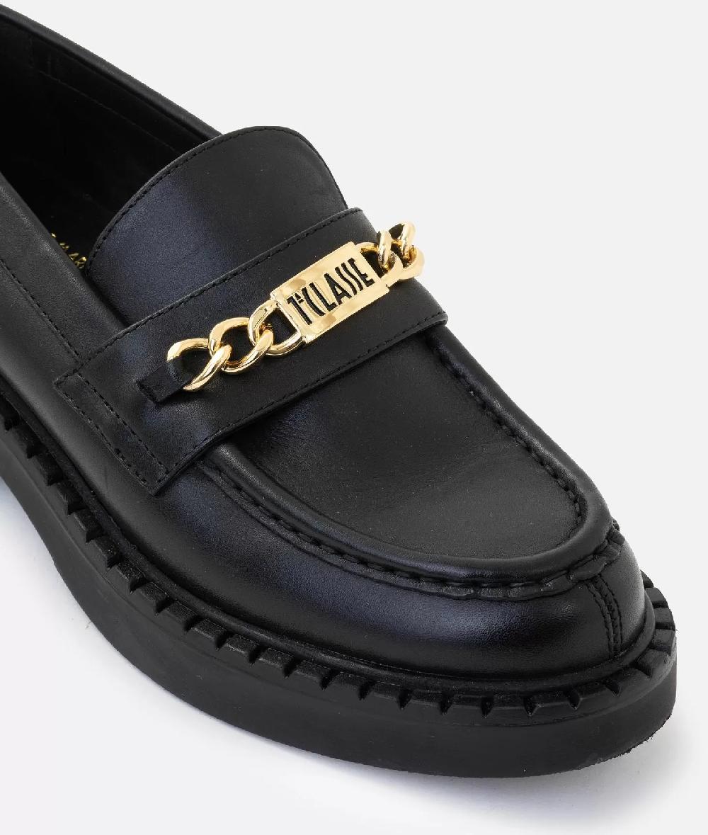 Alviero Martini 1a Classe Mocassini In Pelle Liscia Con Morsetto 1ᴬ Classe Neri