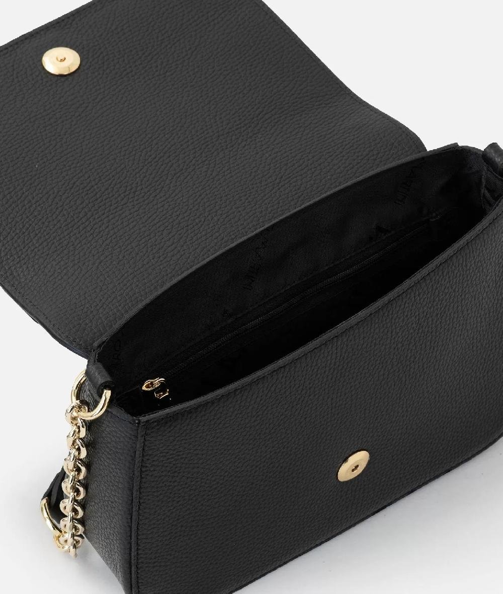 Alviero Martini 1a Classe Moments Bag Tracolla Con Patta E Catena In Pelle Granata Nera