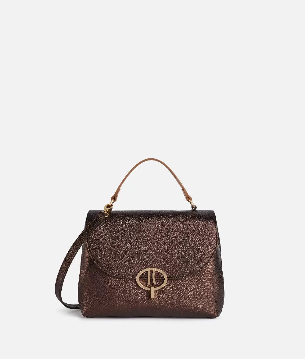 Alviero martini 1a classe New Moon Leather borsa a mano con patta Brunito