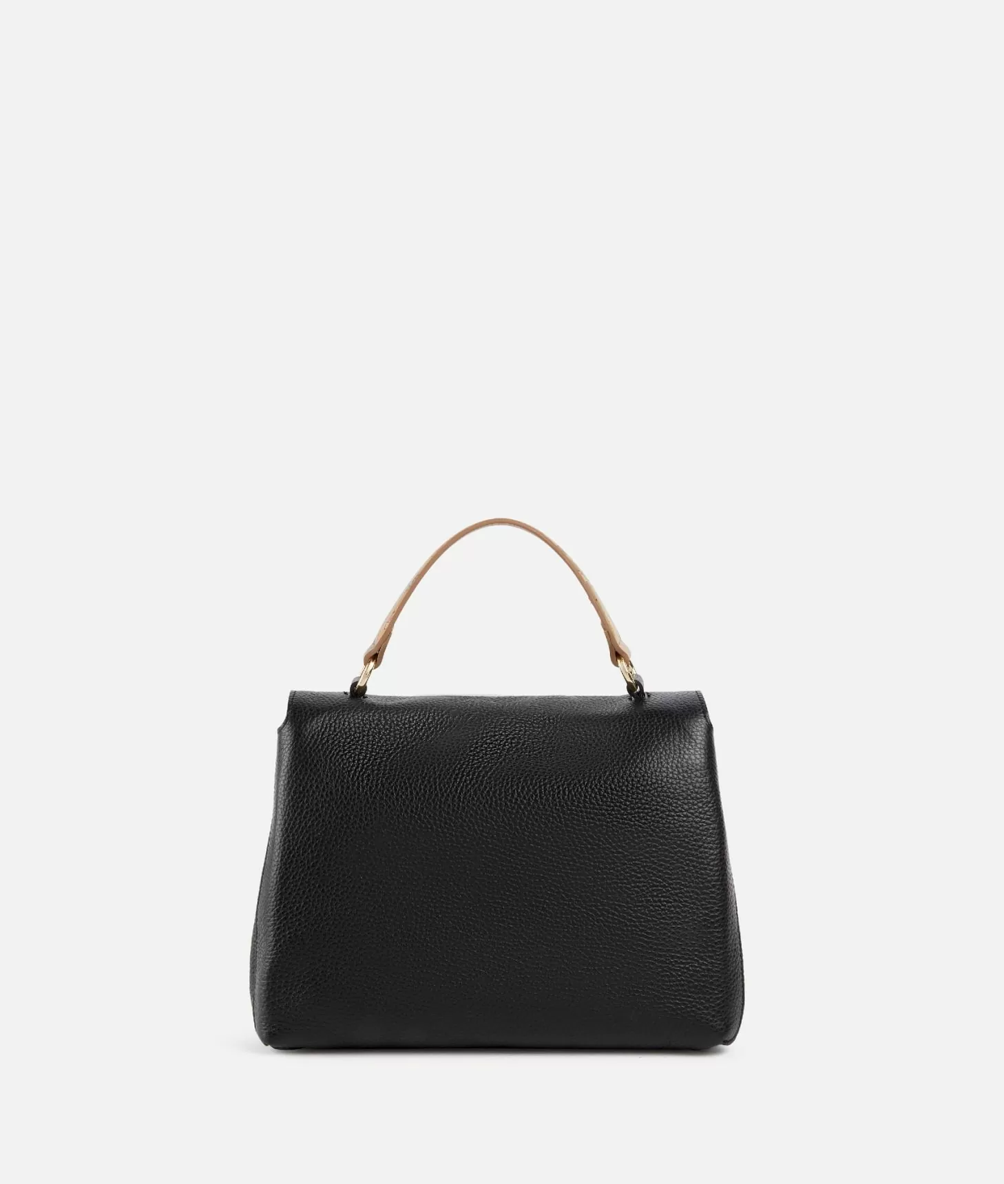 Alviero Martini 1a Classe New Moon Leather Borsa A Mano Con Patta Nera