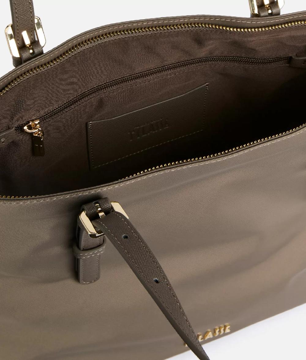 Alviero Martini 1a Classe Nylon Metaverse Borsa Shopping Taupe Scuro
