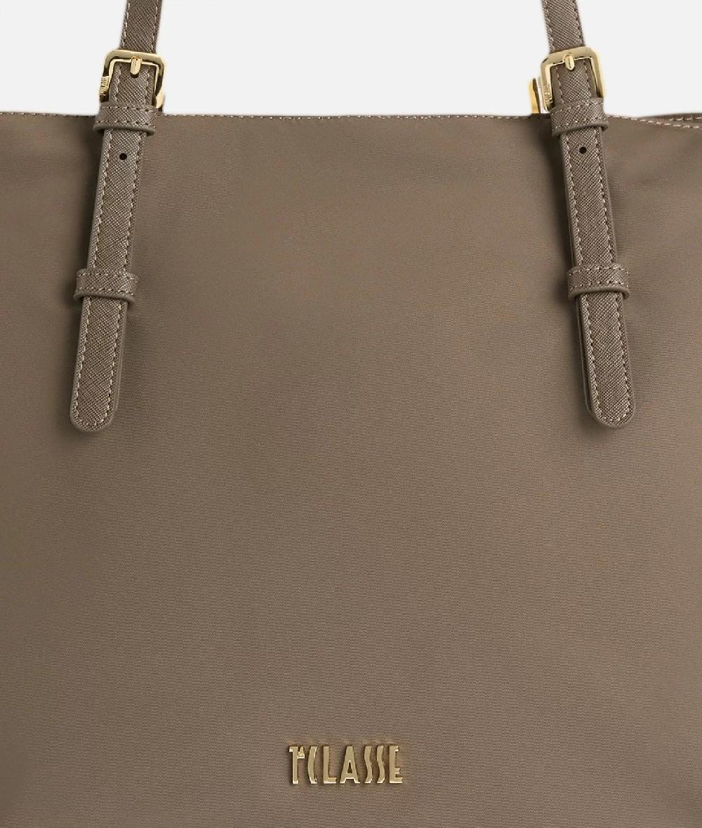 Alviero Martini 1a Classe Nylon Metaverse Borsa Shopping Taupe Scuro