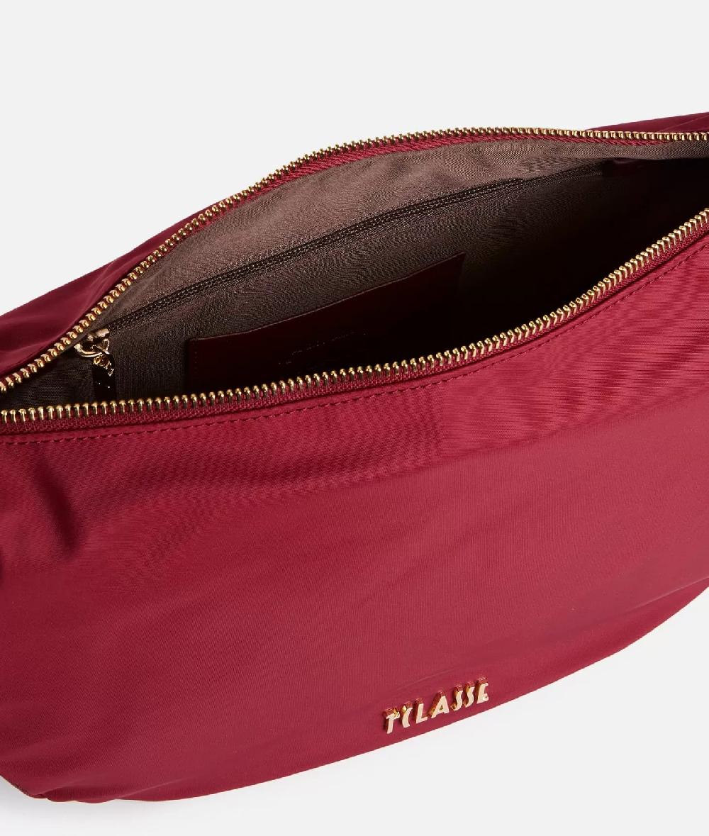 Alviero Martini 1a Classe Nylon Metaverse Tracolla A Mezzaluna Grande Lampone