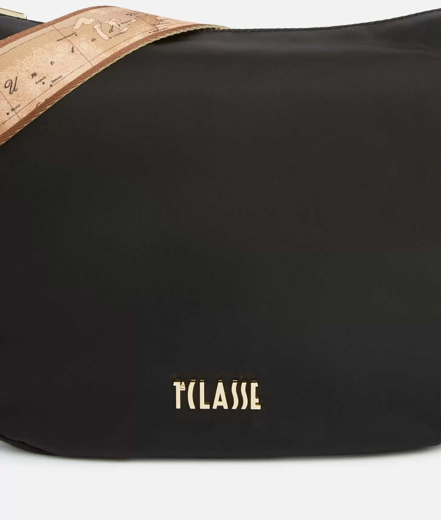 Alviero Martini 1a Classe Nylon Metaverse Tracolla A Mezzaluna Grande Nera