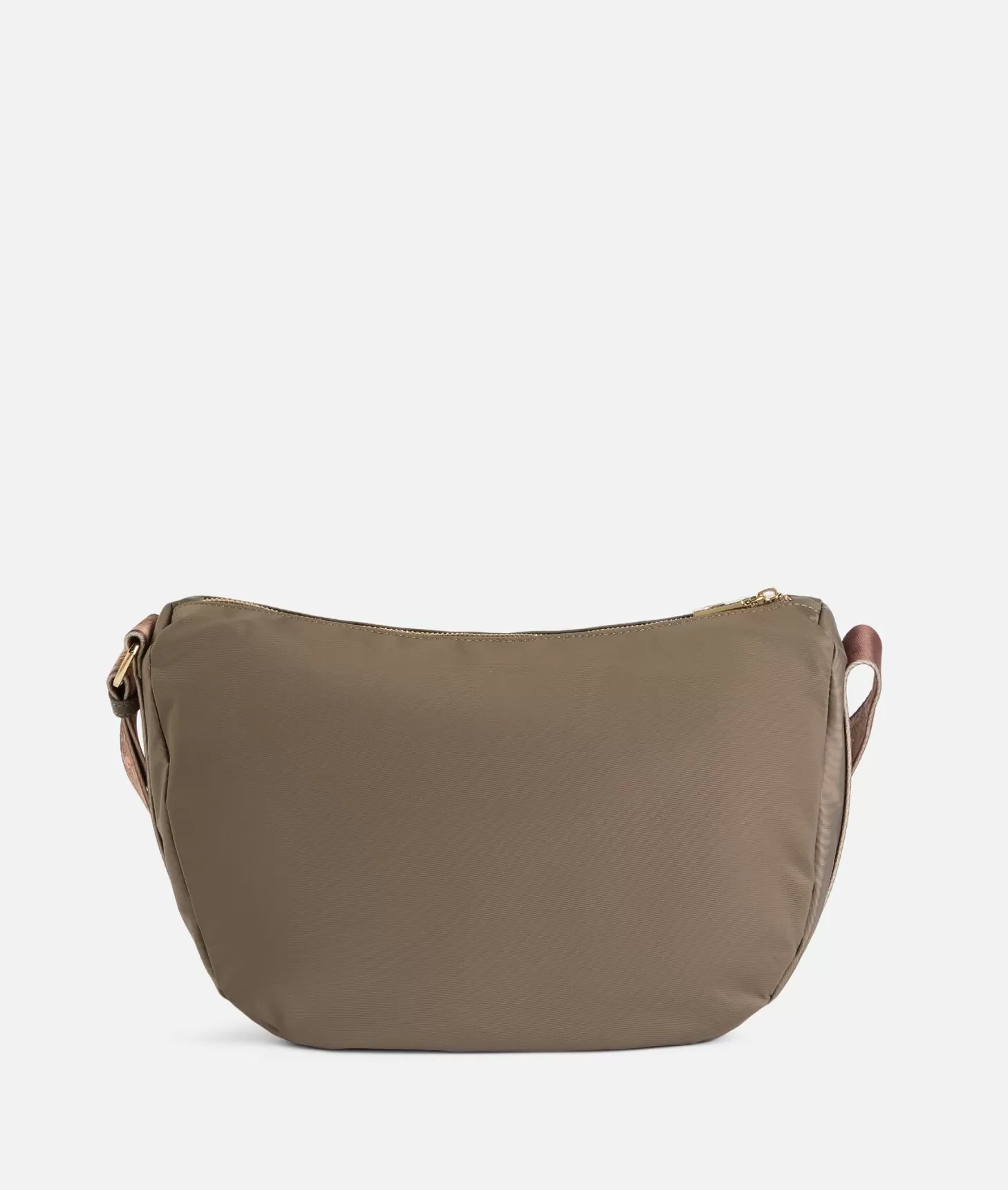 Alviero Martini 1a Classe Nylon Metaverse Tracolla A Mezzaluna Grande Taupe Scuro
