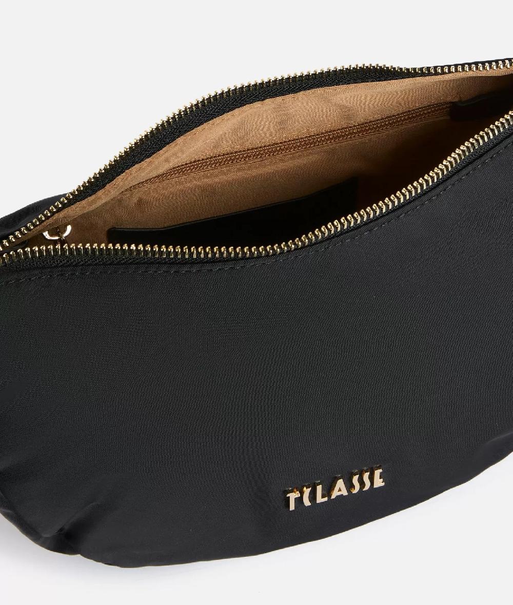 Alviero Martini 1a Classe Nylon Metaverse Tracolla A Mezzaluna Piccola Nera