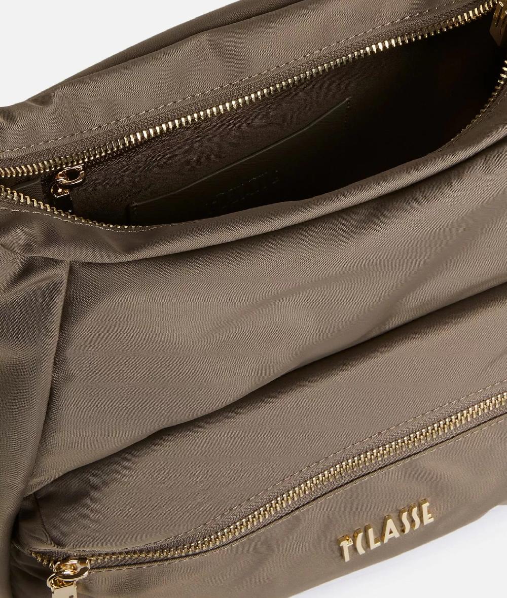 Alviero Martini 1a Classe Nylon Metaverse Tracolla Tripla Portabilità Taupe Scuro