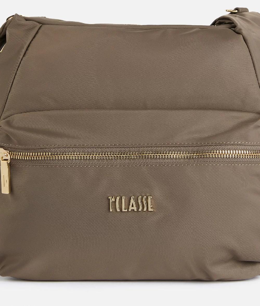 Alviero Martini 1a Classe Nylon Metaverse Tracolla Tripla Portabilità Taupe Scuro