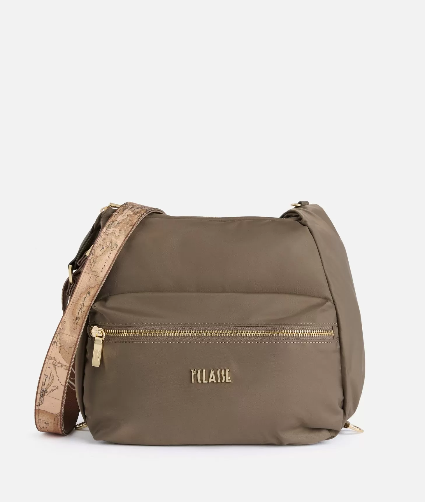 Alviero martini 1a classe Nylon Metaverse tracolla tripla portabilità Taupe Scuro