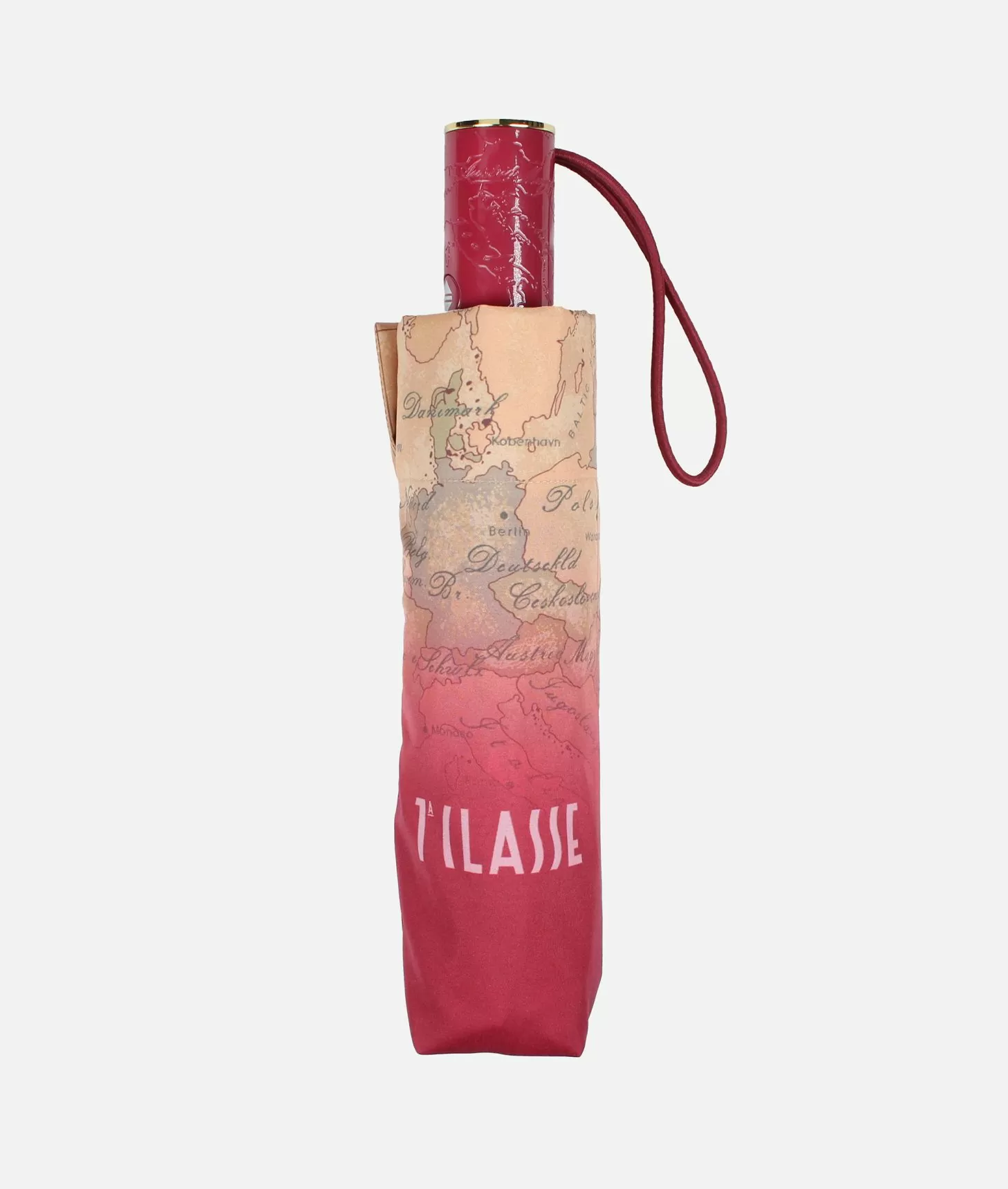 Alviero Martini 1a Classe Ombrello Geo Sfumato Mini Burgundy