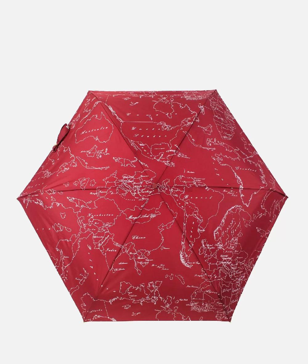 Alviero Martini 1a Classe Ombrello Geo Supermini Con Custodia Burgundy