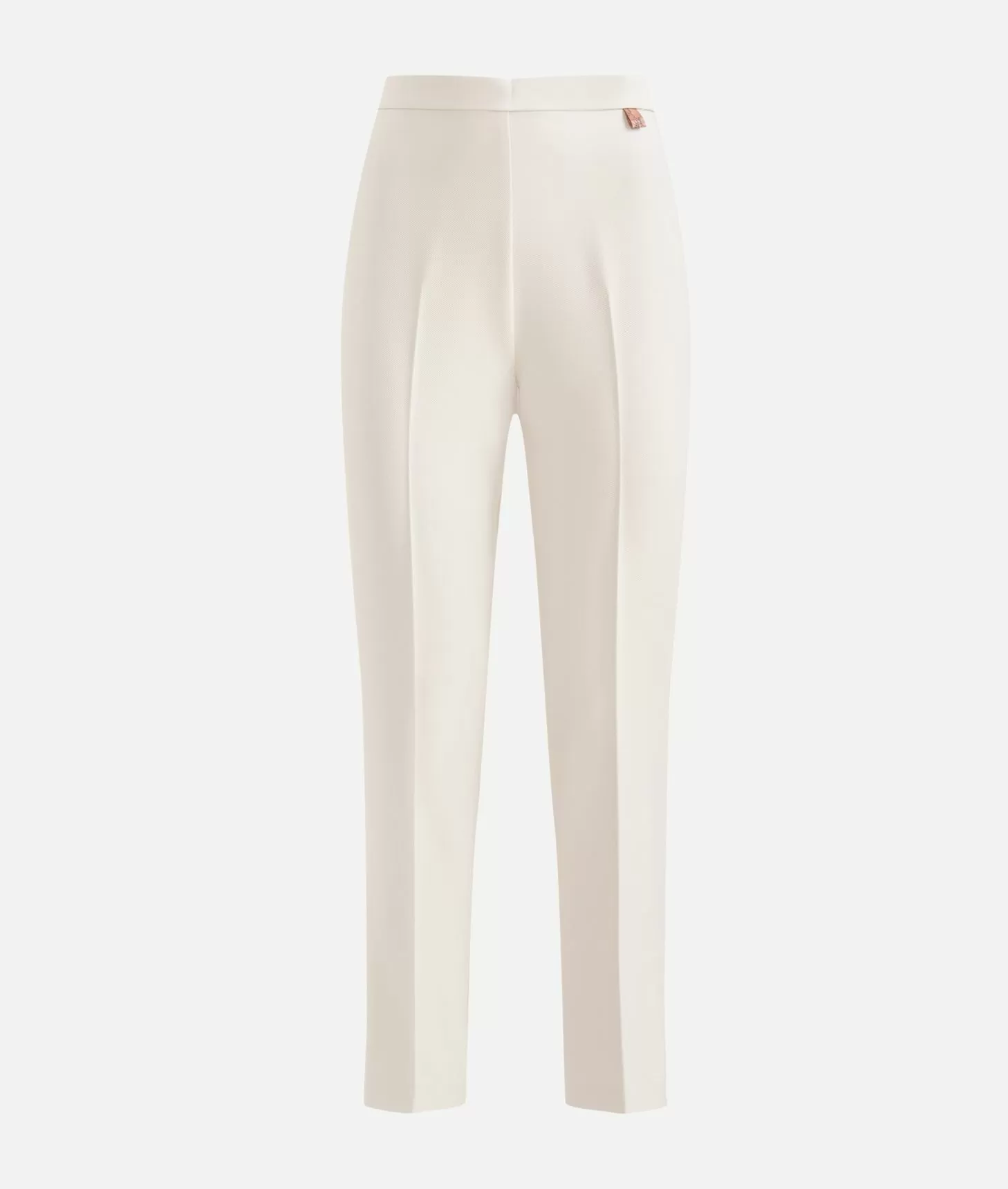 Alviero Martini 1a Classe Pantaloni Basic In Cady Inverno Bianco Lana