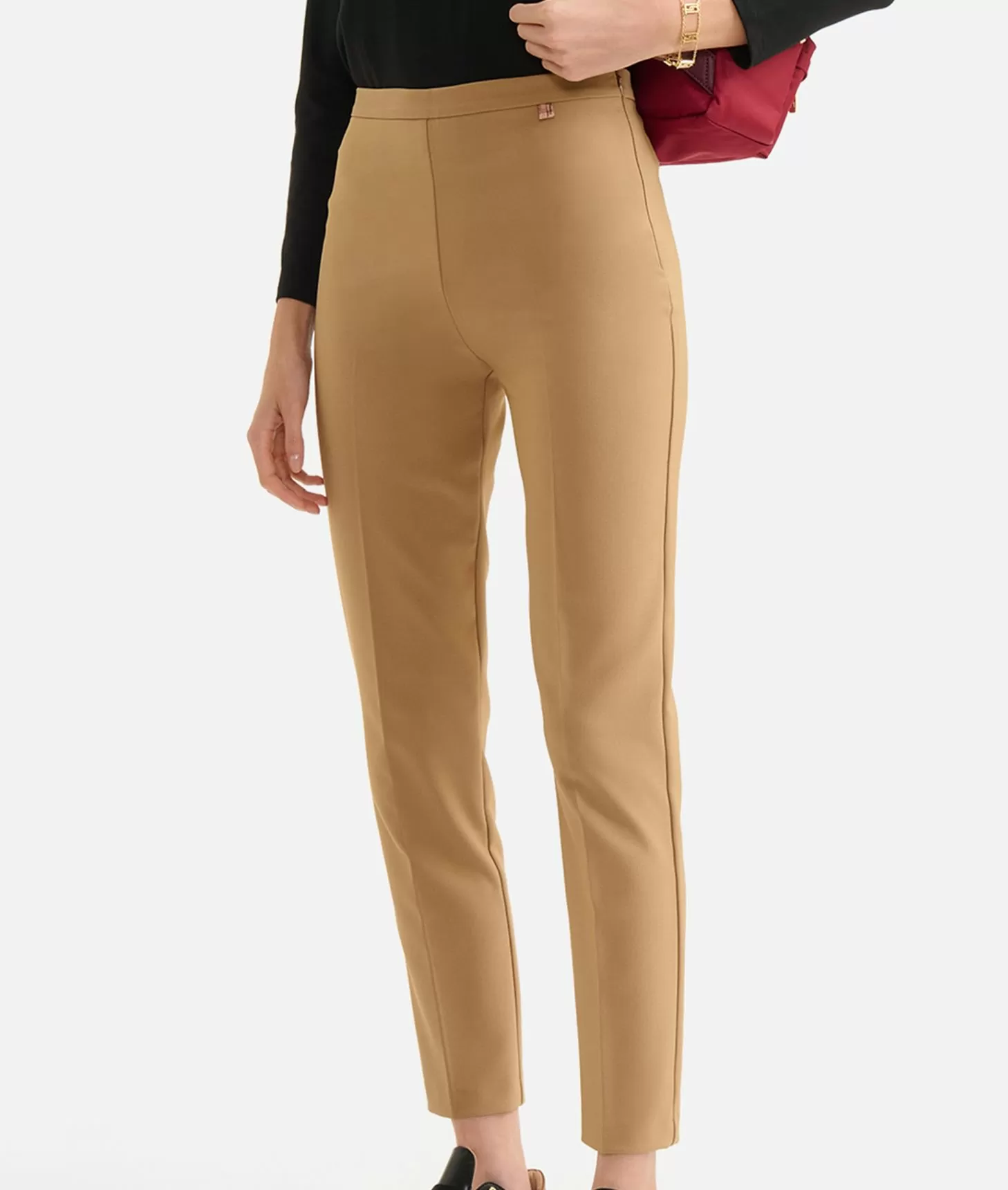 Alviero Martini 1a Classe Pantaloni Basic In Cady Inverno Cammello