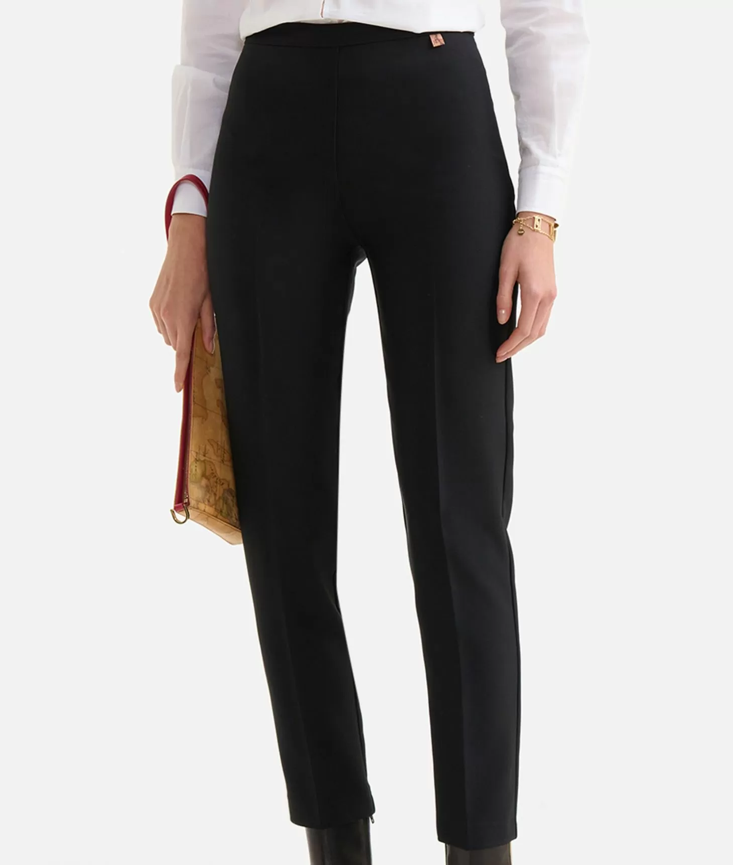 Alviero Martini 1a Classe Pantaloni Basic In Cady Inverno Neri