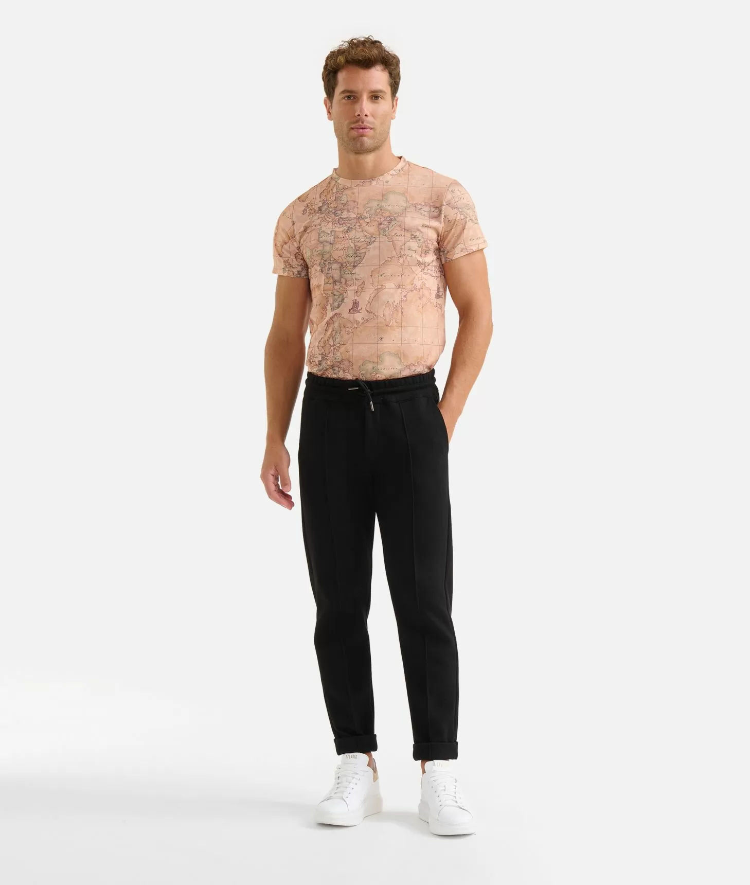 Alviero martini 1a classe Pantaloni con coulisse in cotone piquet Neri