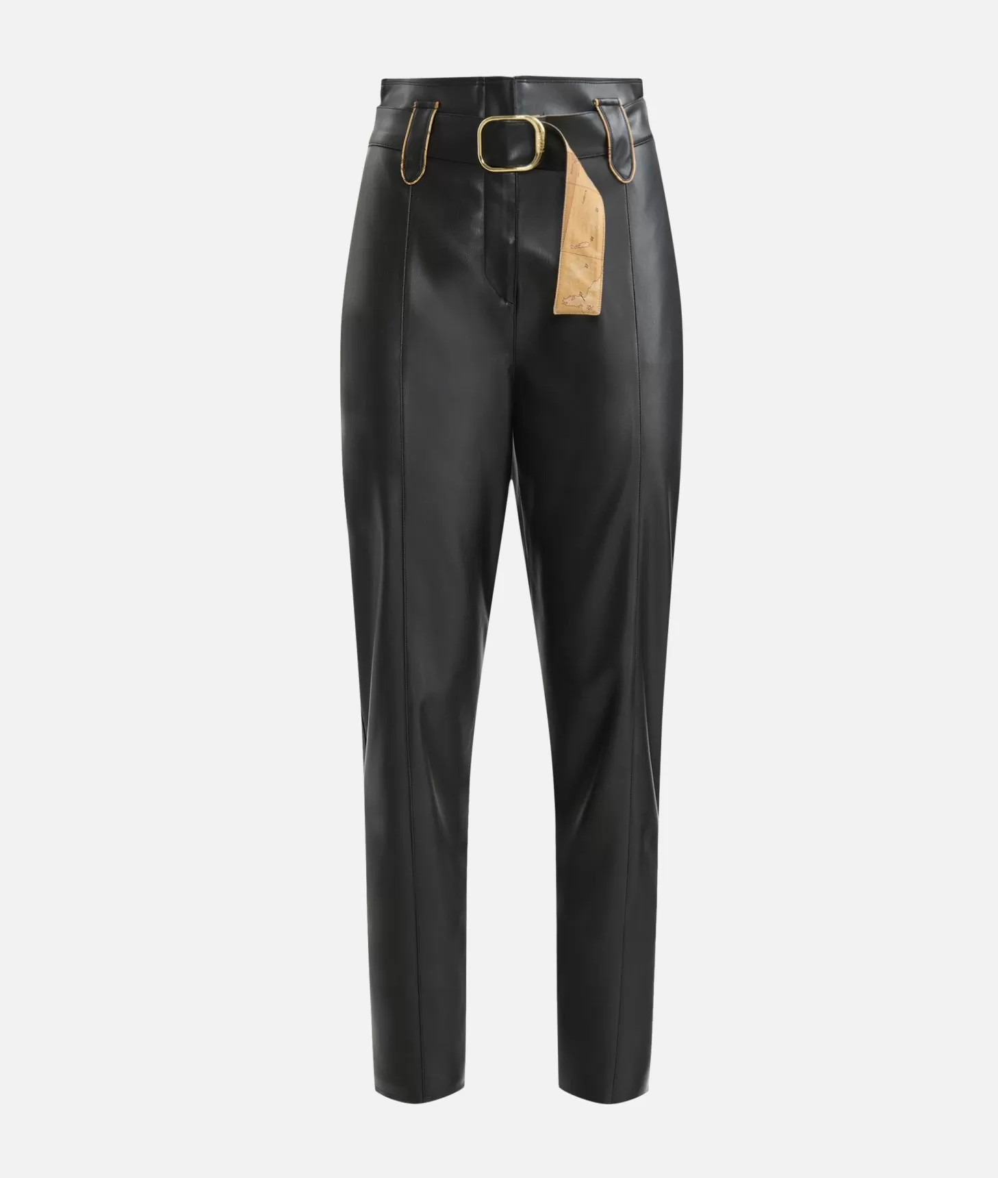 Alviero Martini 1a Classe Pantaloni Con Fibbia In Eco Nappa Neri