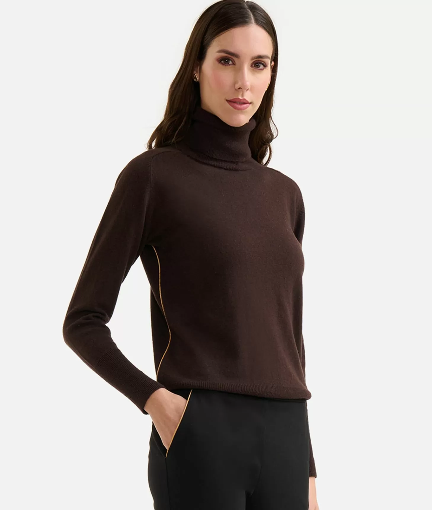 Alviero Martini 1a Classe Pantaloni Con Risvolto In Jersey Punto Milano Neri