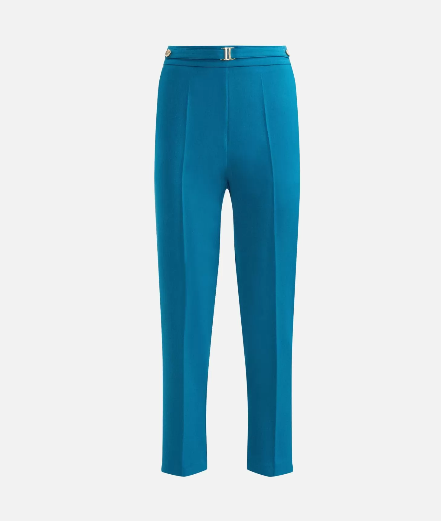 Alviero Martini 1a Classe Pantaloni In Tessuto Stretch Con Accessorio 1C Blu Di Prussia