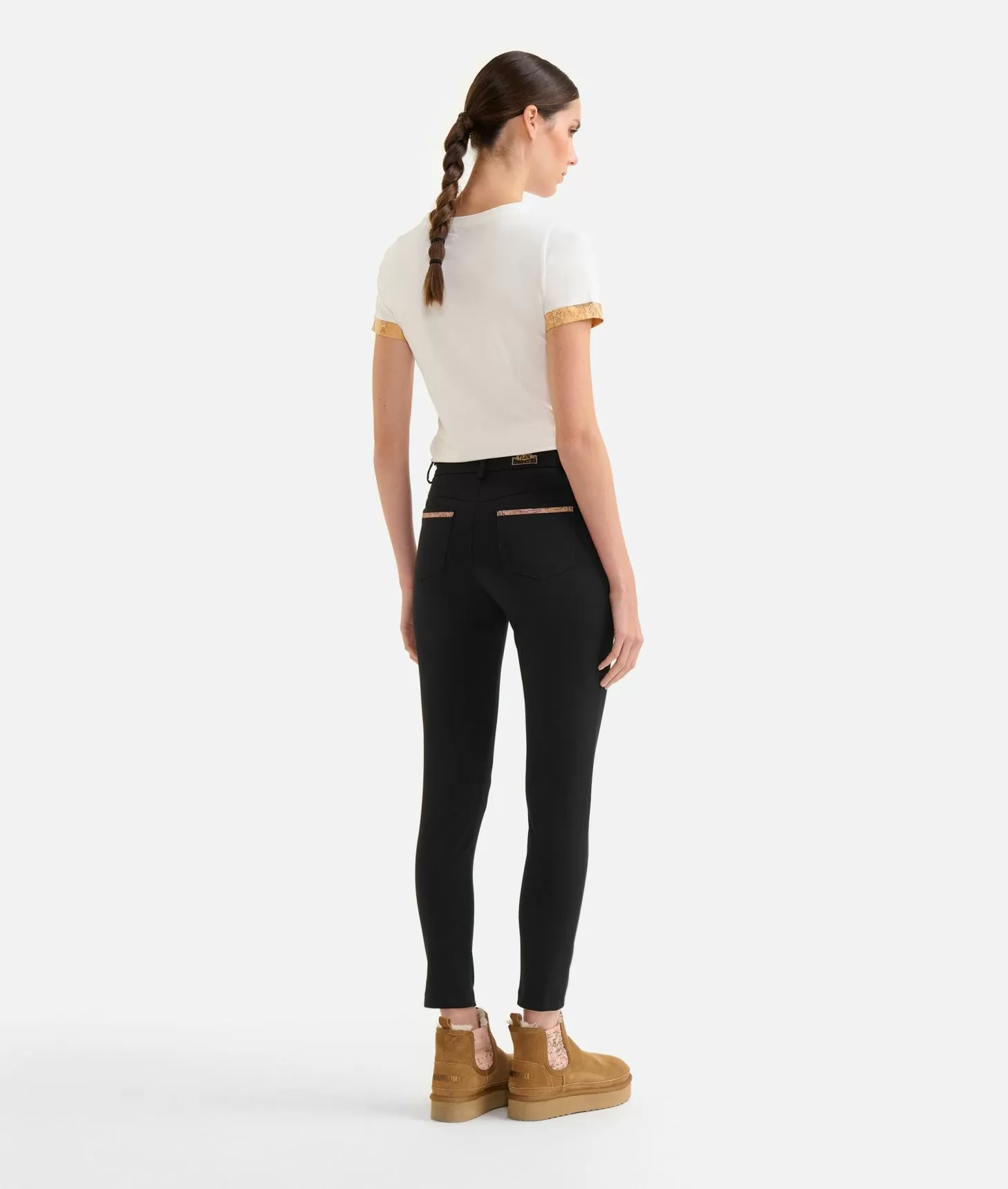 Alviero Martini 1a Classe Pantaloni In Tessuto Tecnico Scuba Neri