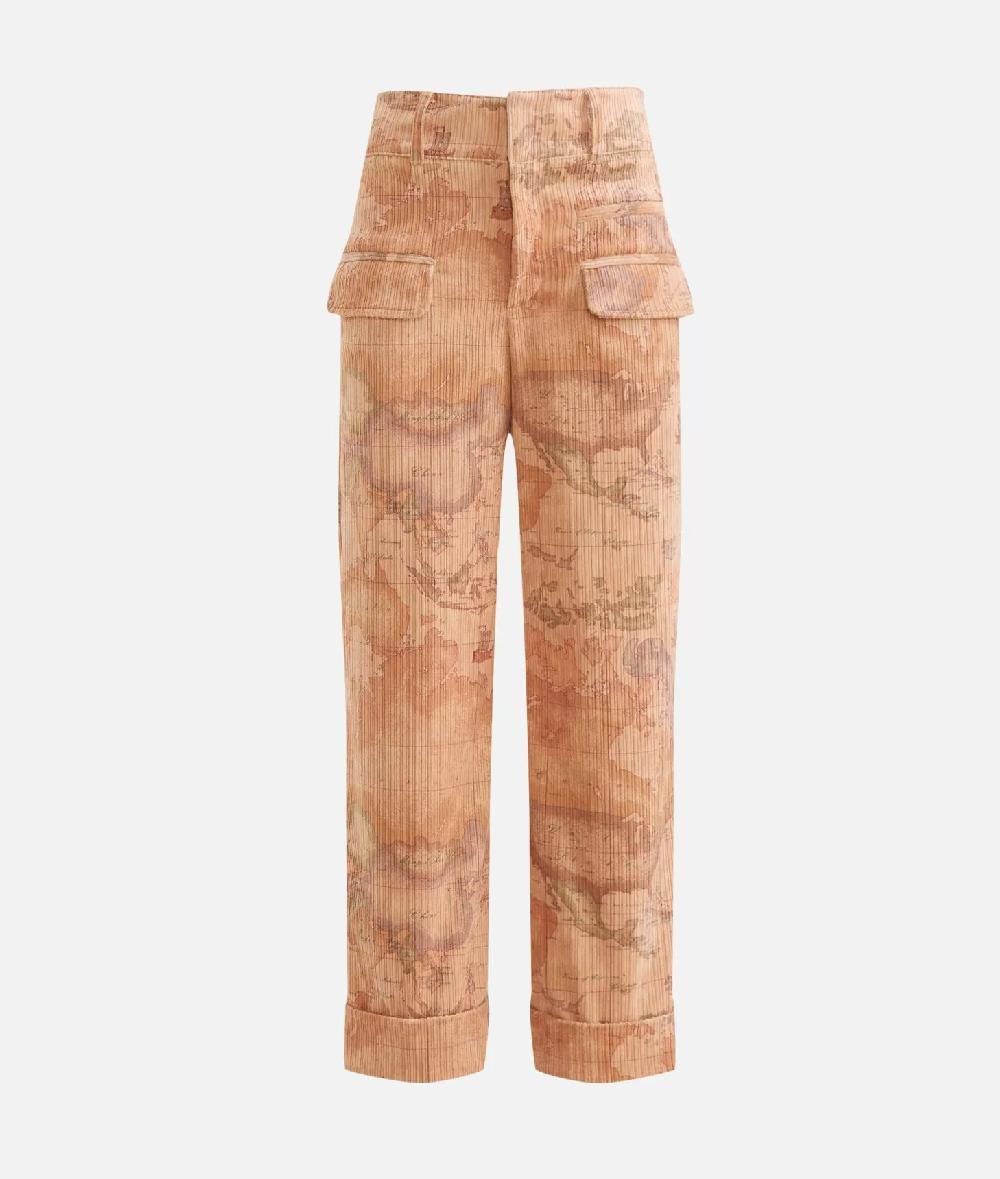 Alviero Martini 1a Classe Pantaloni In Velluto A Coste Geo Classic