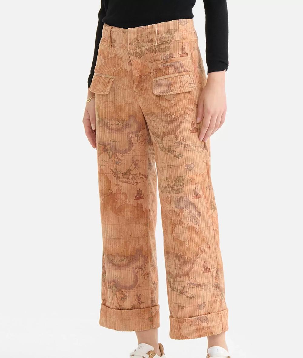 Alviero Martini 1a Classe Pantaloni In Velluto A Coste Geo Classic