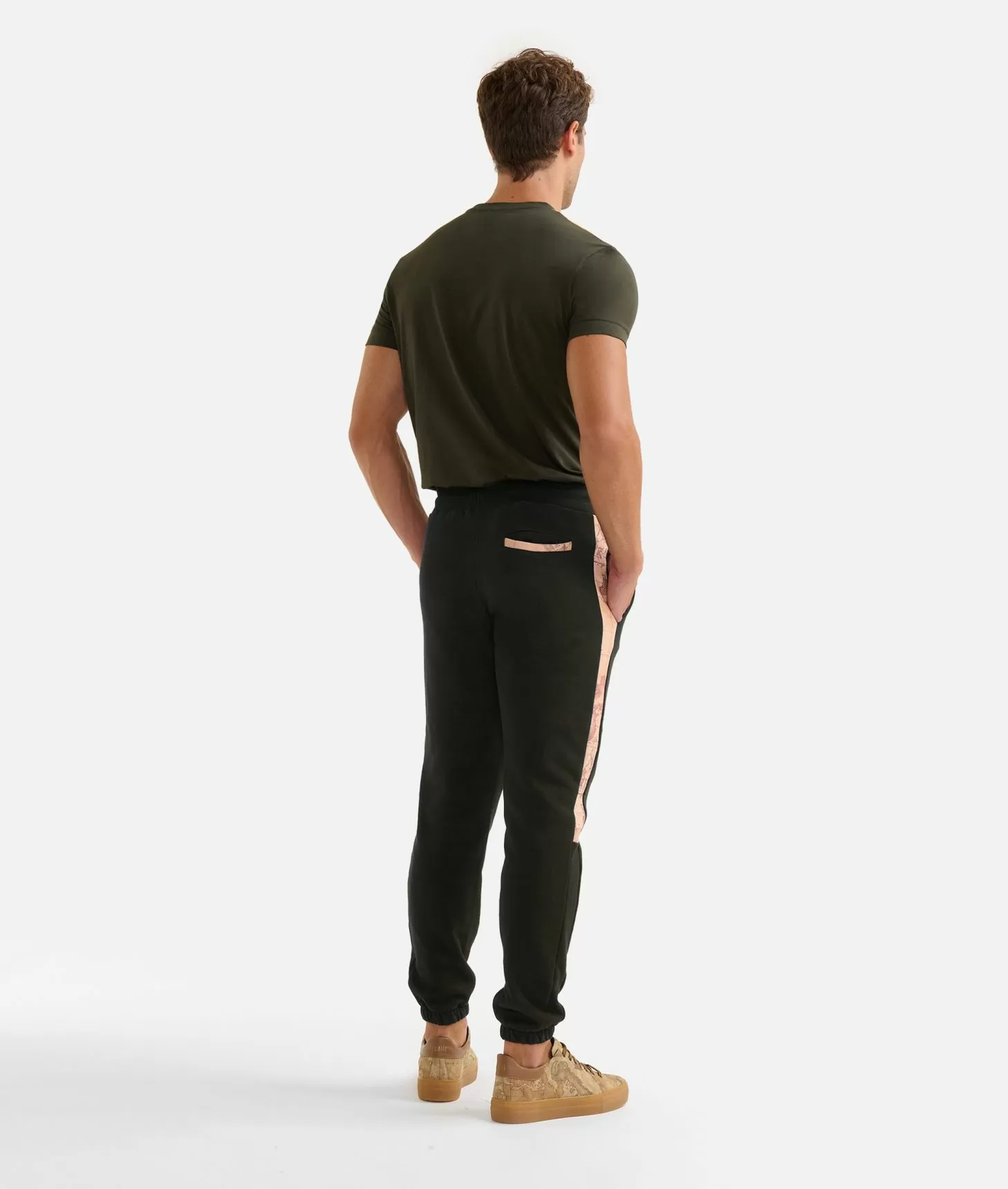 Alviero Martini 1a Classe Pantaloni Jogging In Cotone Con Dettagli Geo Classic Verde Militare