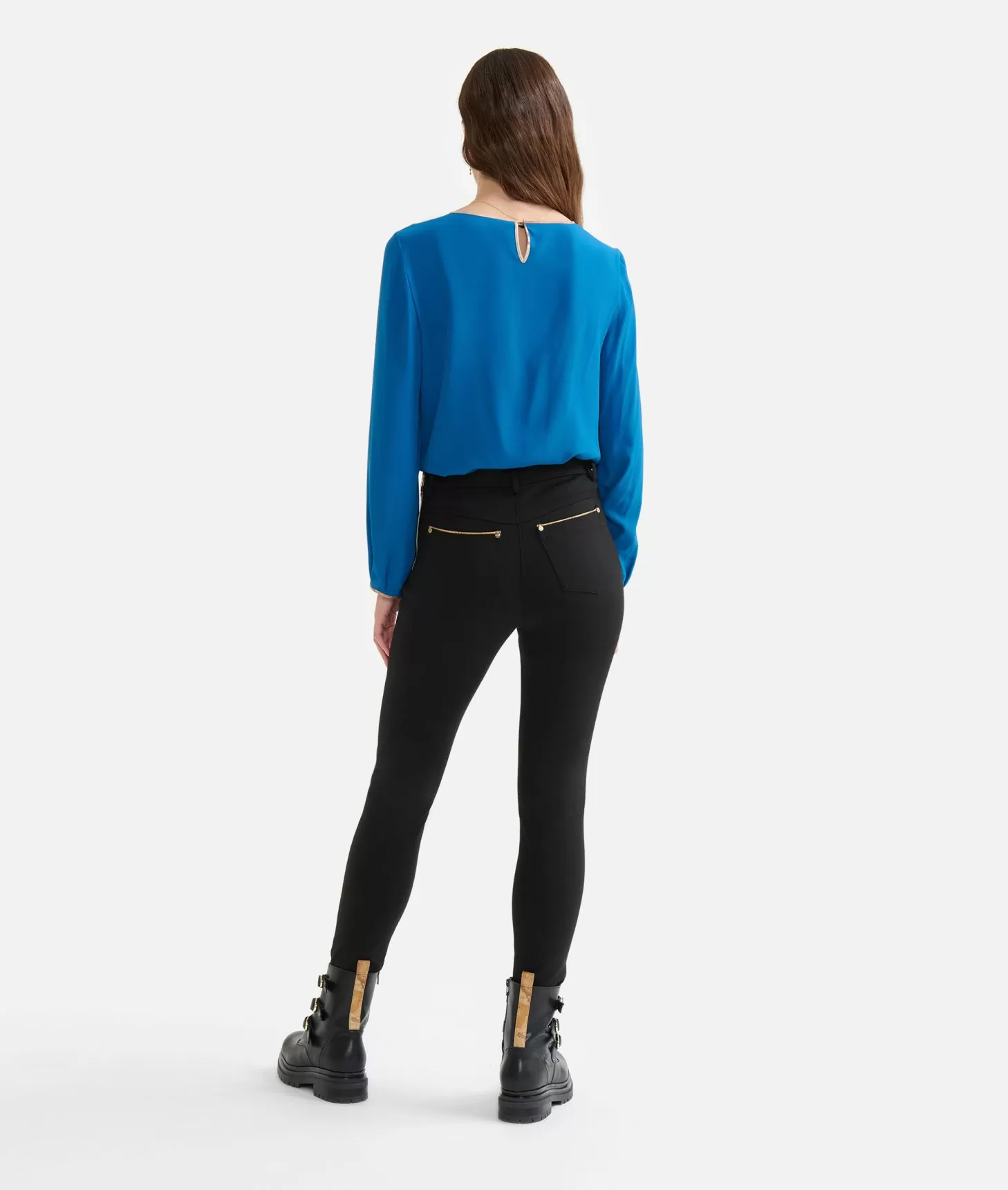 Alviero Martini 1a Classe Pantaloni Slim In Jersey Punto Milano Neri