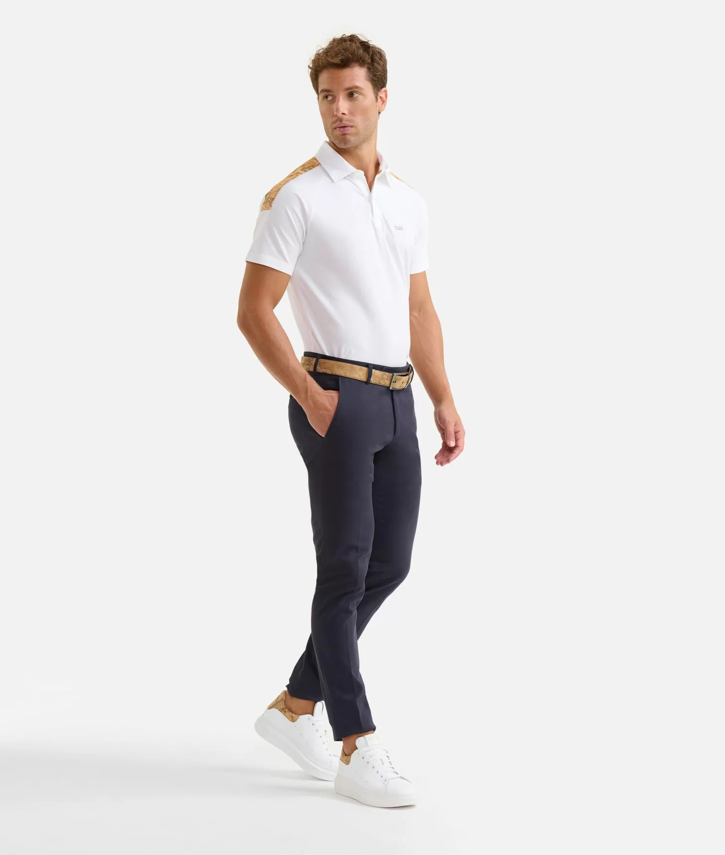 Alviero martini 1a classe Pantaloni super slim in cotone stretch Blu Navy