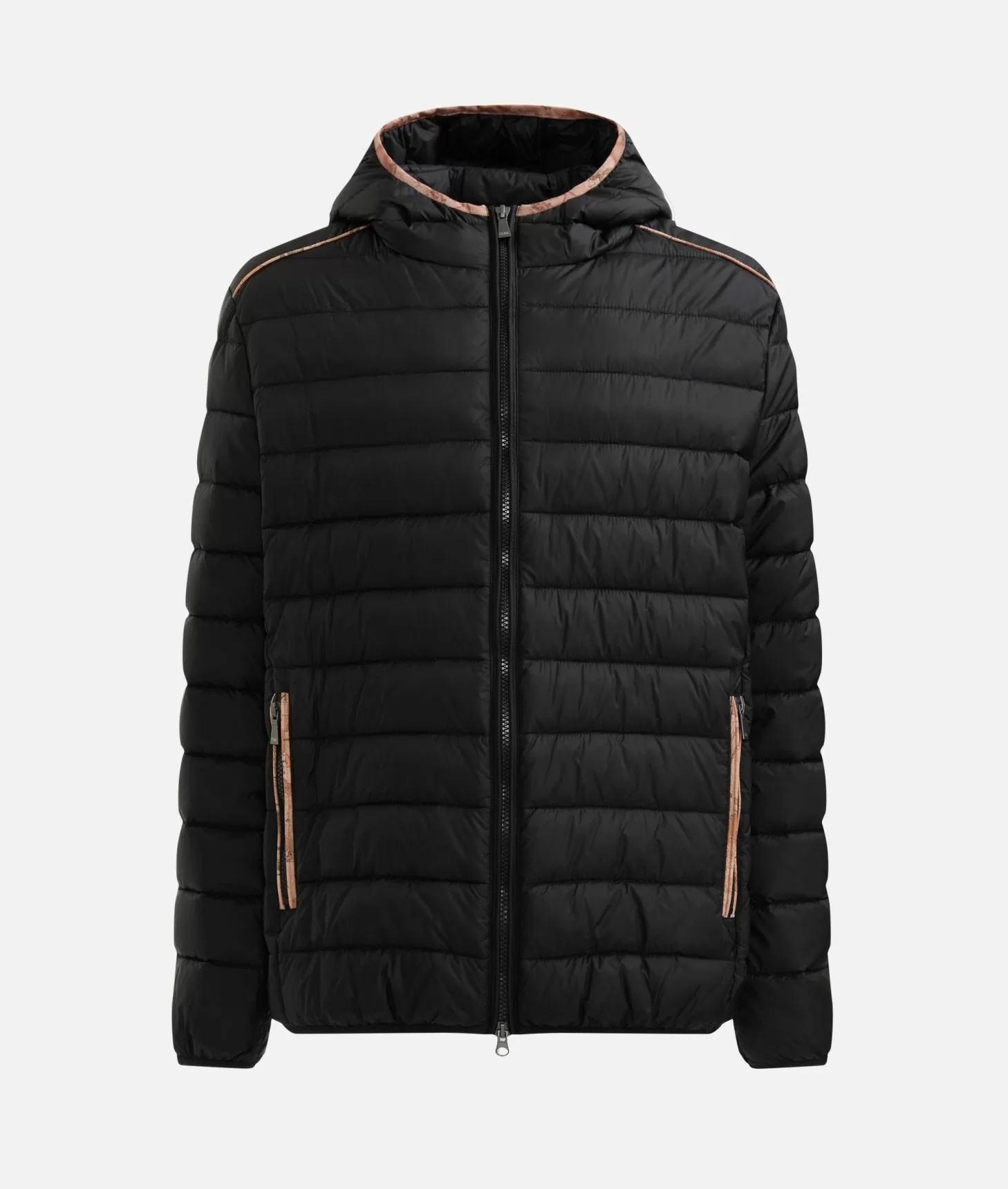 Alviero Martini 1a Classe Piumino In Nylon Trapuntato Con Dettagli Geo Classic Nero