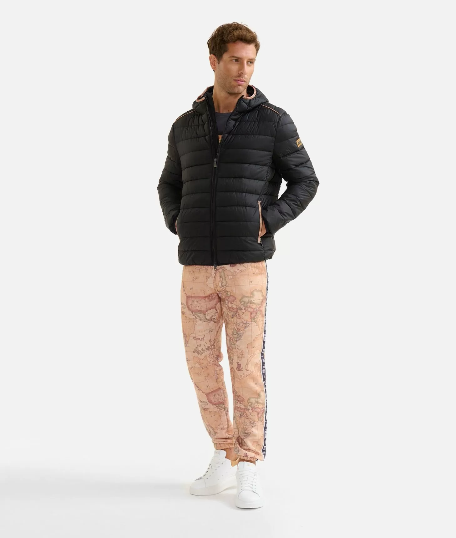 Alviero martini 1a classe Piumino in nylon trapuntato con dettagli Geo Classic Nero