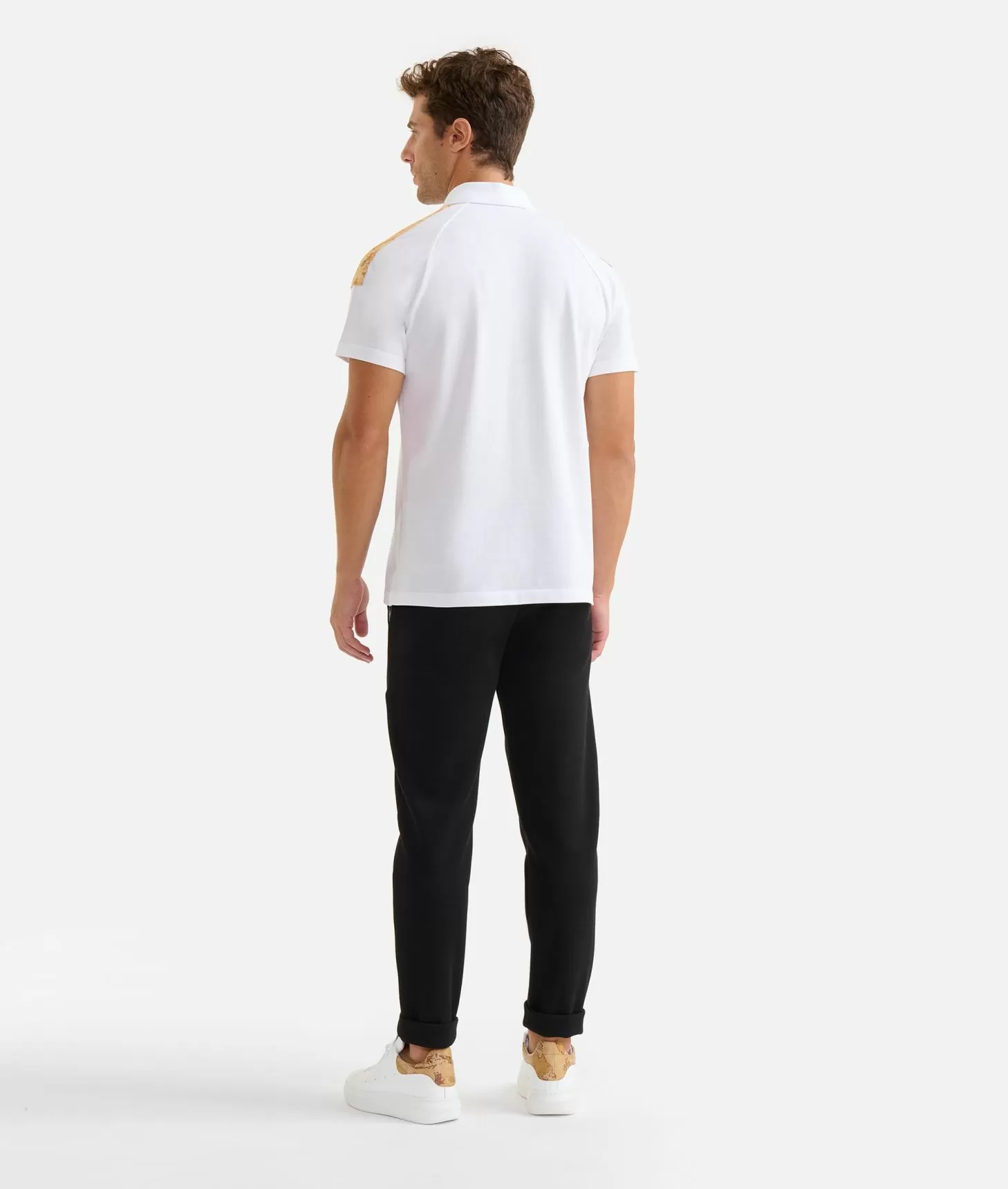 Alviero Martini 1a Classe Polo In Cotone Stretch Con Dettagli Spalle Bianca