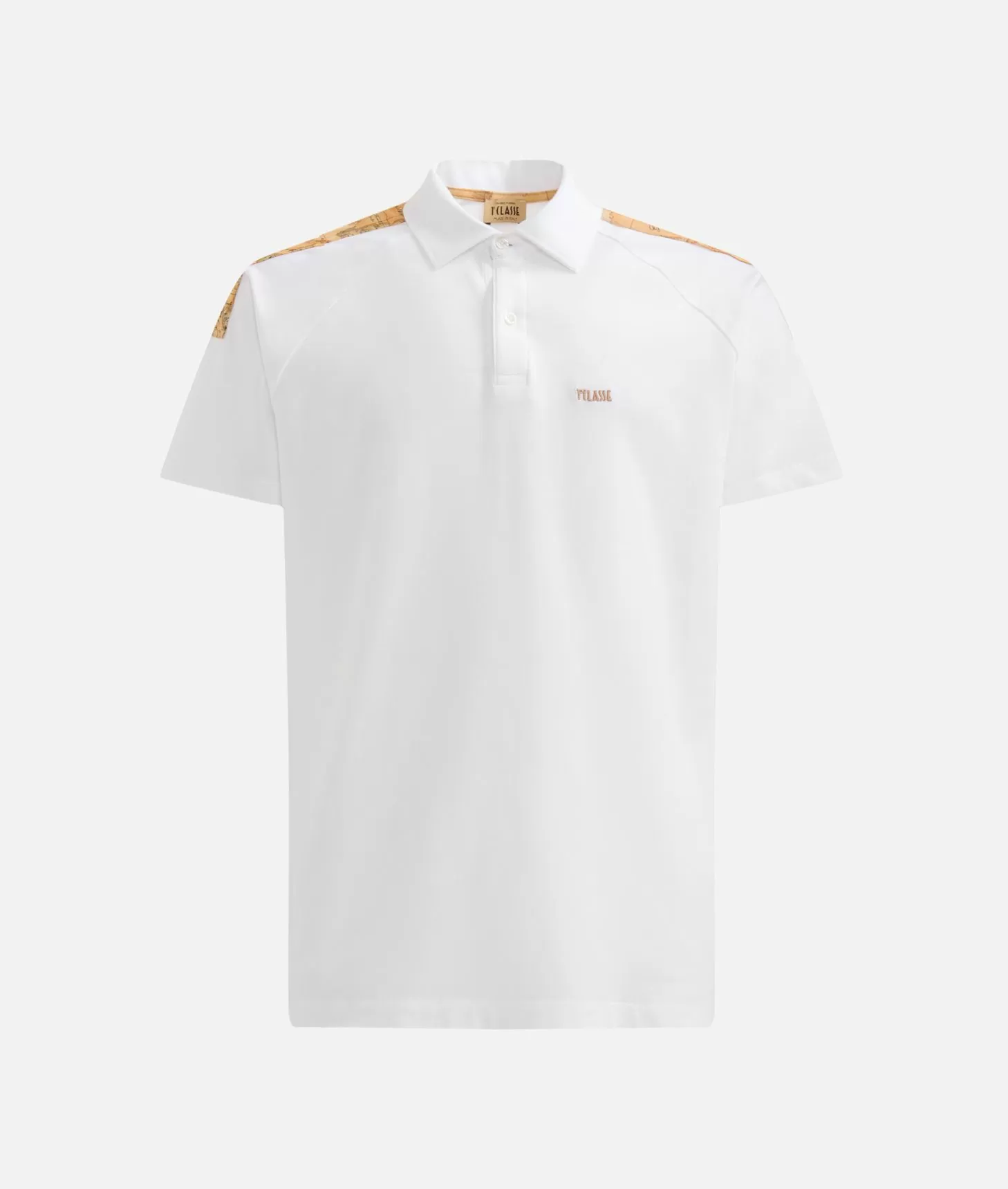 Alviero Martini 1a Classe Polo In Cotone Stretch Con Dettagli Spalle Bianca