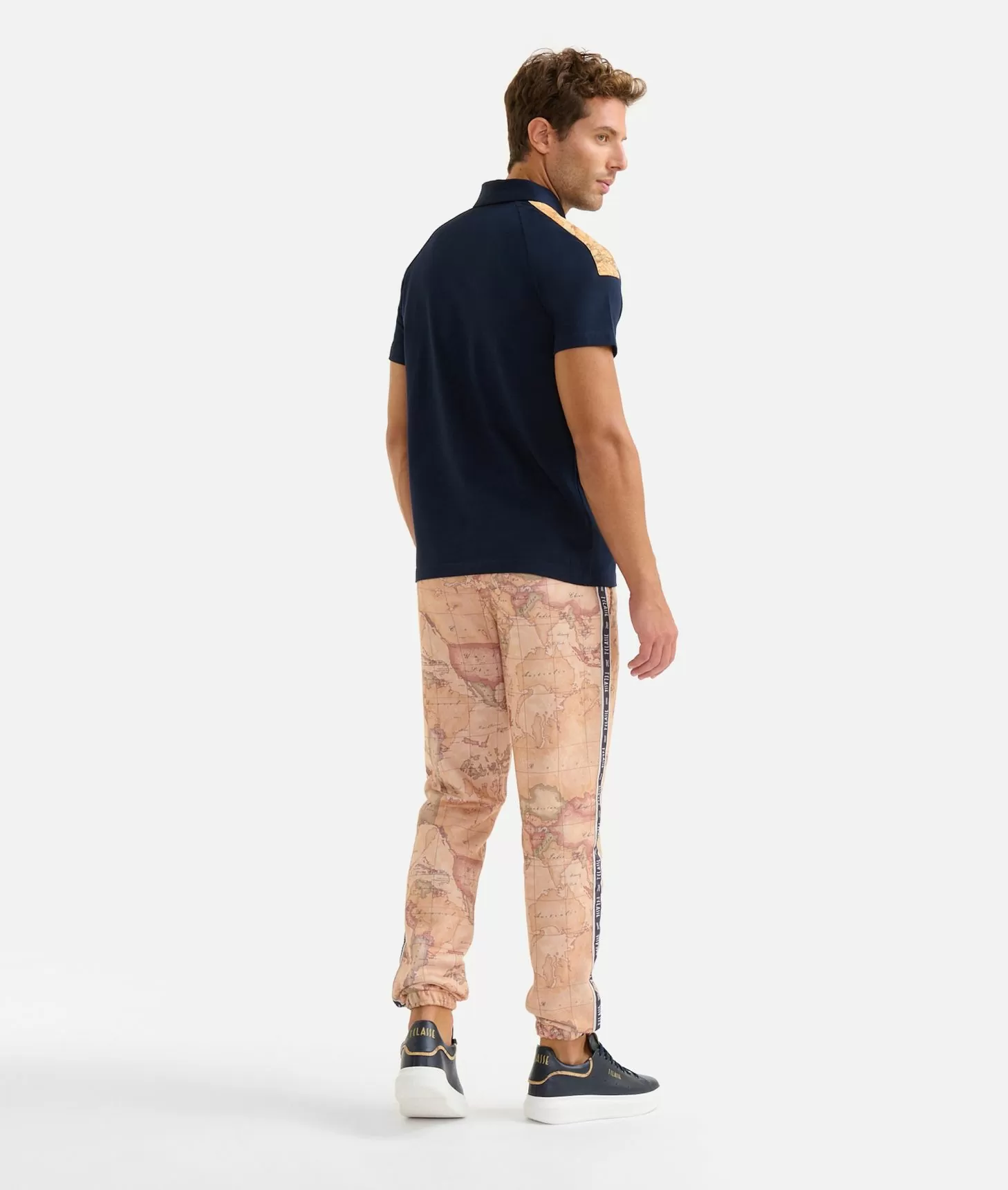 Alviero Martini 1a Classe Polo In Cotone Stretch Con Dettagli Spalle Blu Navy