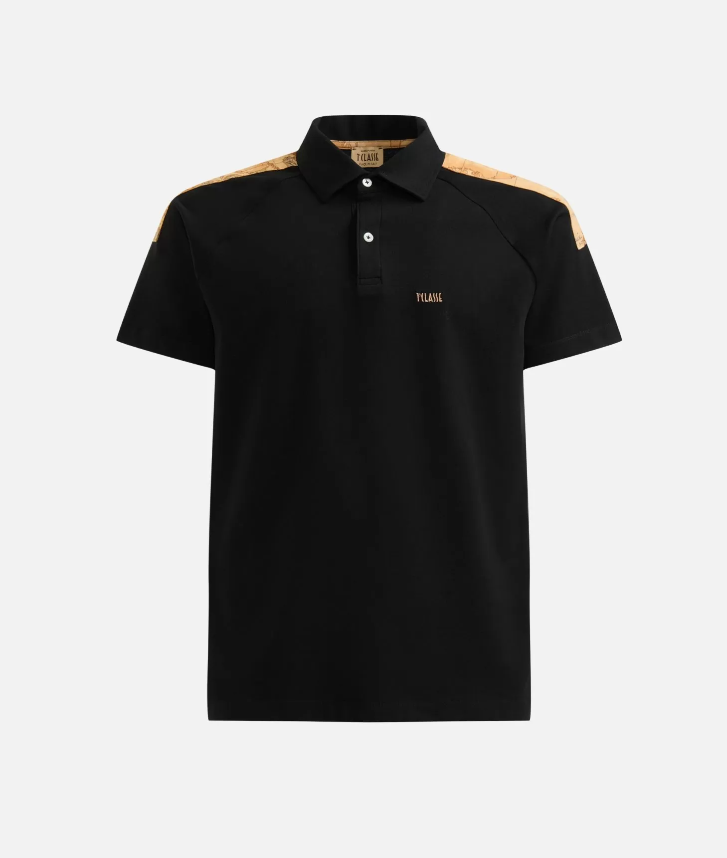 Alviero Martini 1a Classe Polo In Cotone Stretch Con Dettagli Spalle Nera