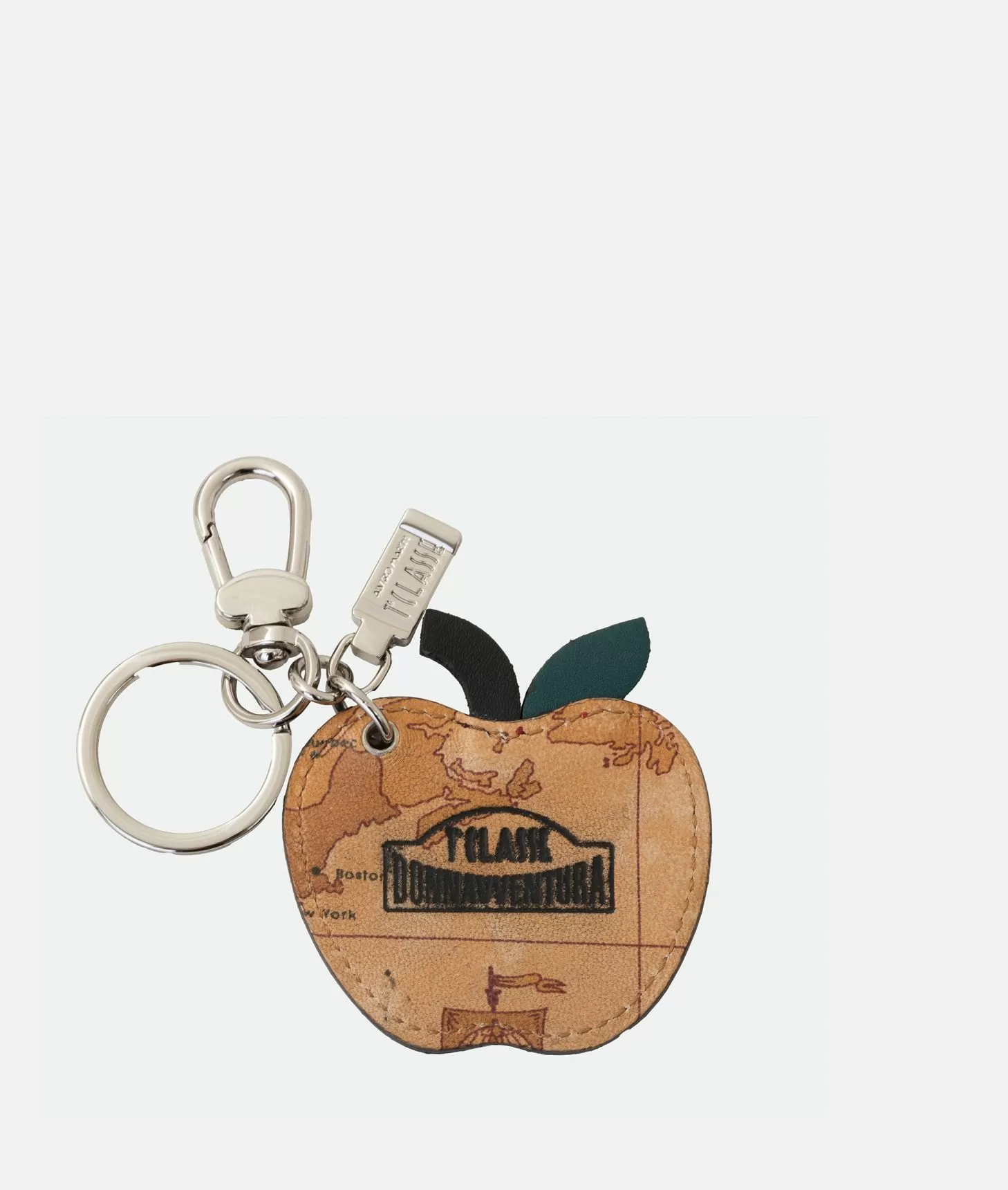 Alviero Martini 1a Classe Portachiavi In Pelle Grande Mela Rosso Scarlatto