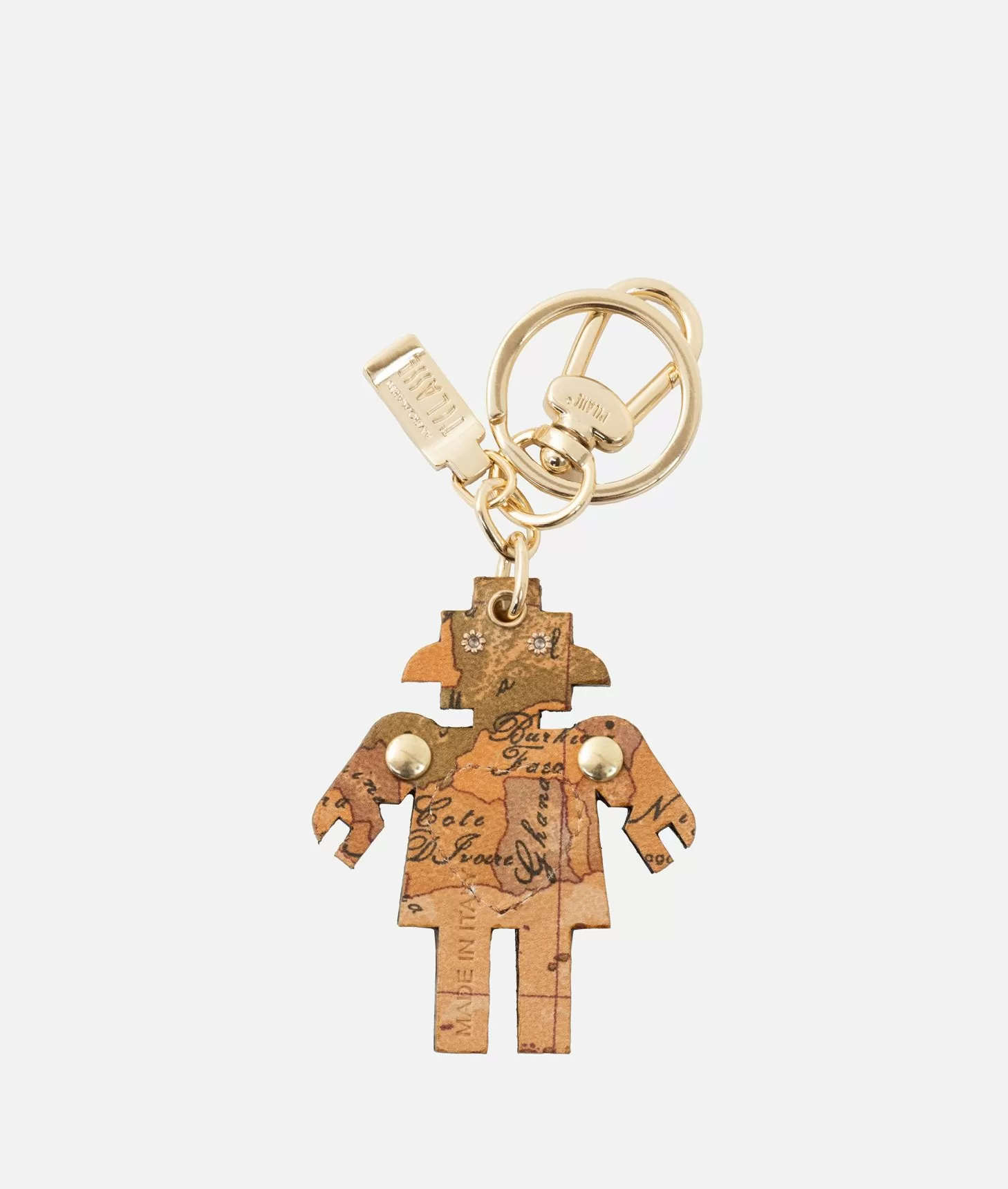 Alviero Martini 1a Classe Portachiavi Robottina In Pelle Giada